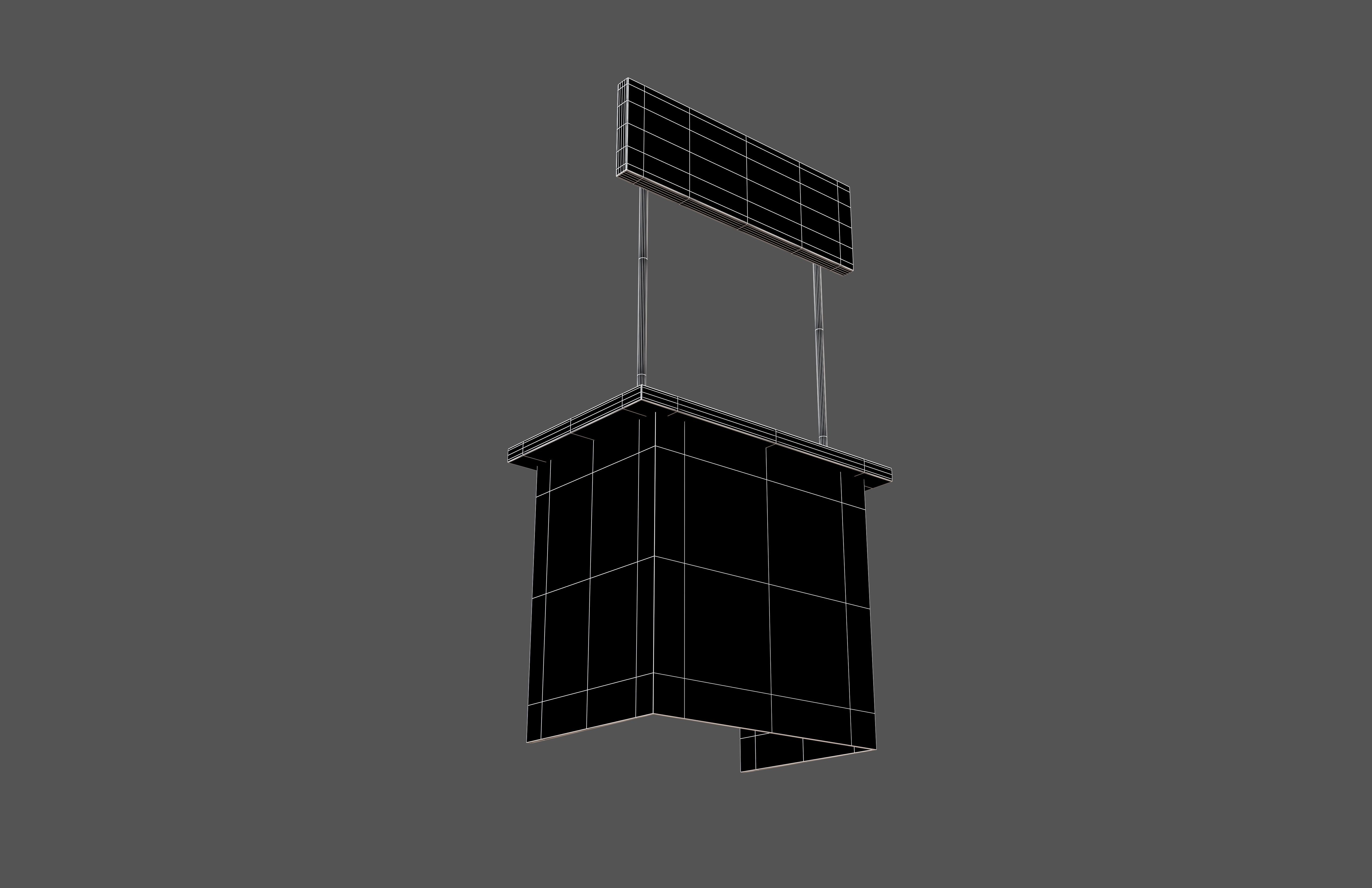 Booth Stand v1 001 Low-poly 3D model_7