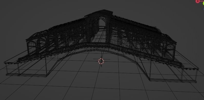 Rialto Bridge  Low-poly 3D model_17