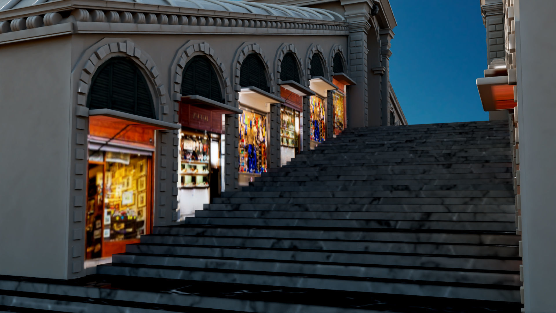 Rialto Bridge  Low-poly 3D model_2