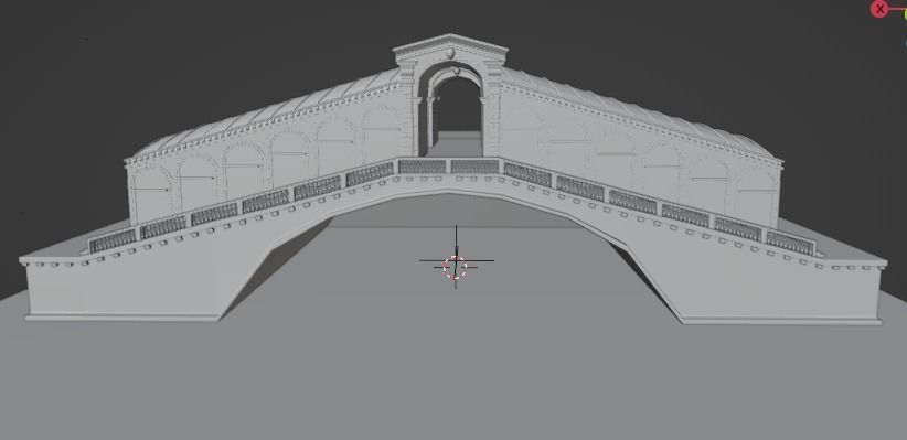 Rialto Bridge  Low-poly 3D model_29