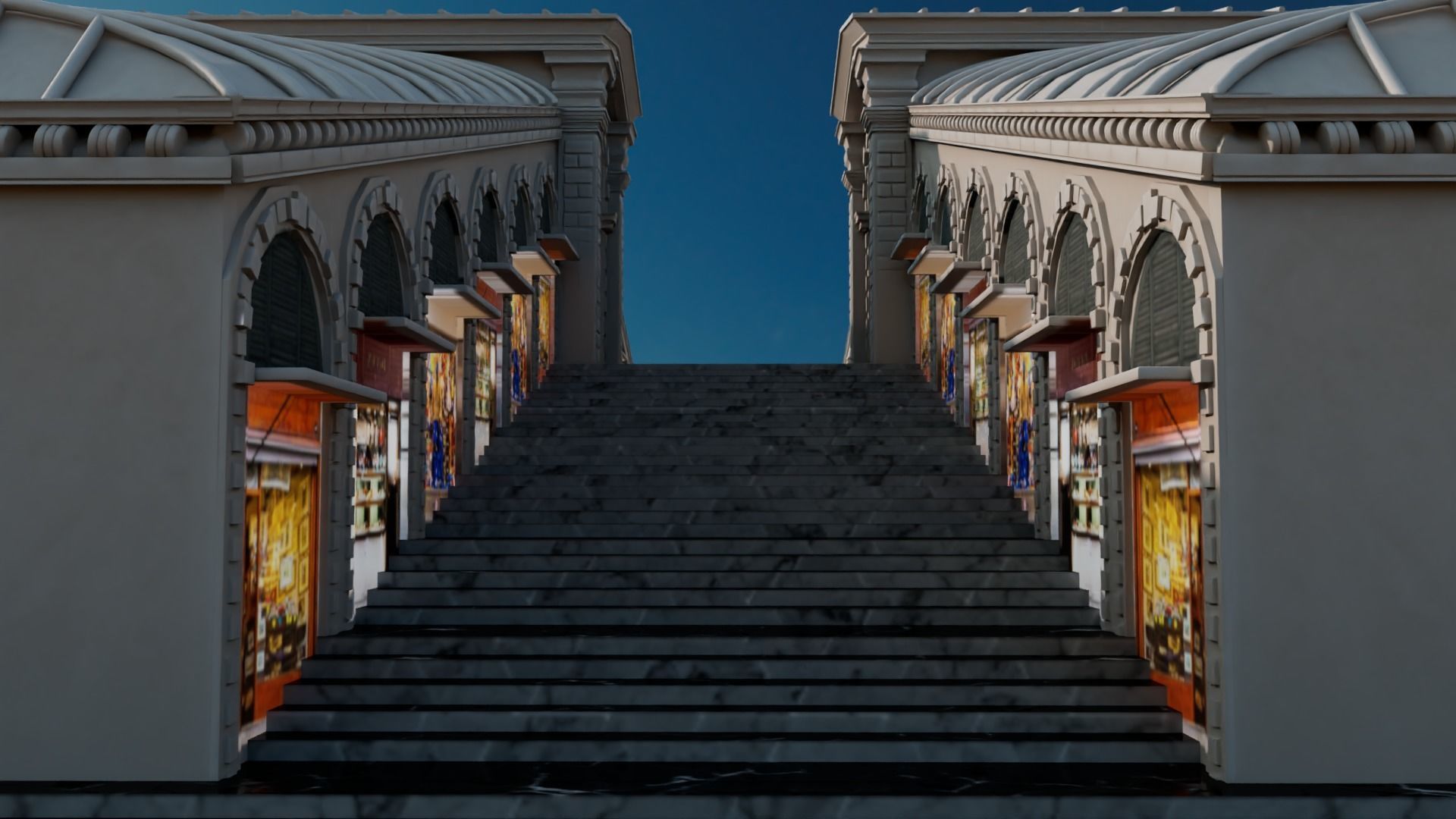 Rialto Bridge  Low-poly 3D model_10