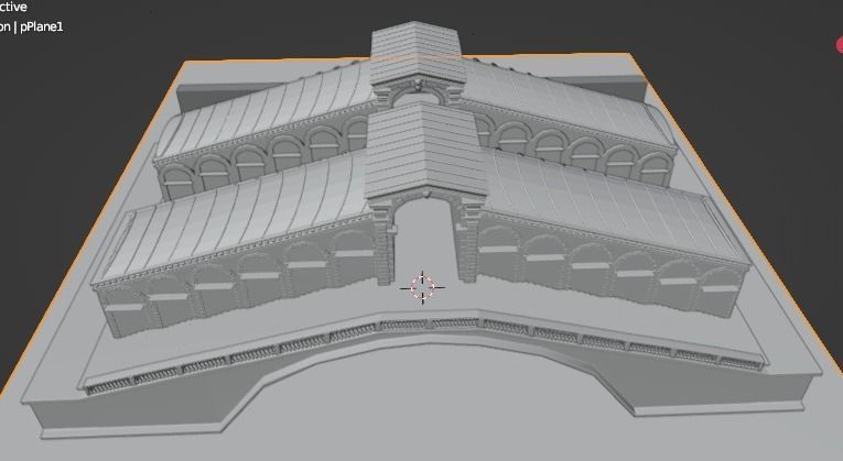 Rialto Bridge  Low-poly 3D model_30