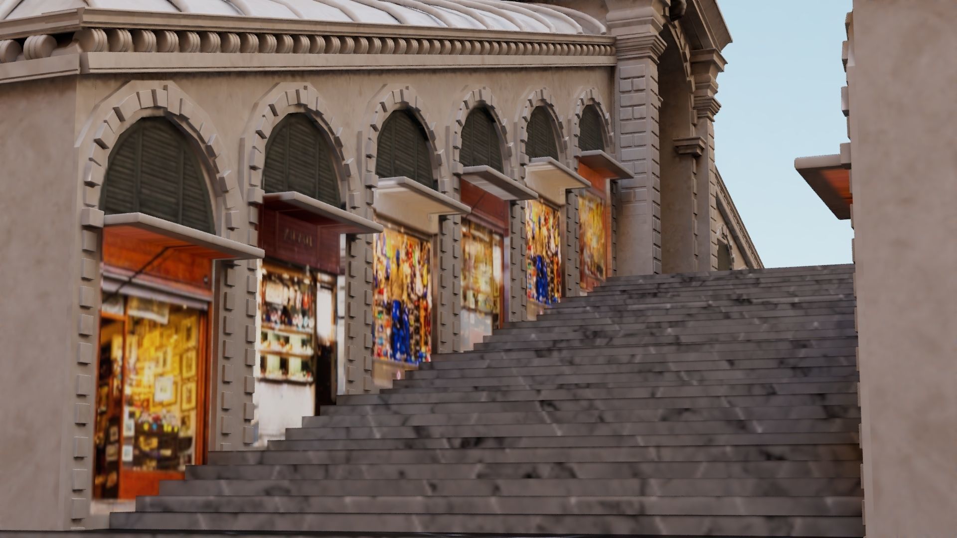 Rialto Bridge  Low-poly 3D model_16