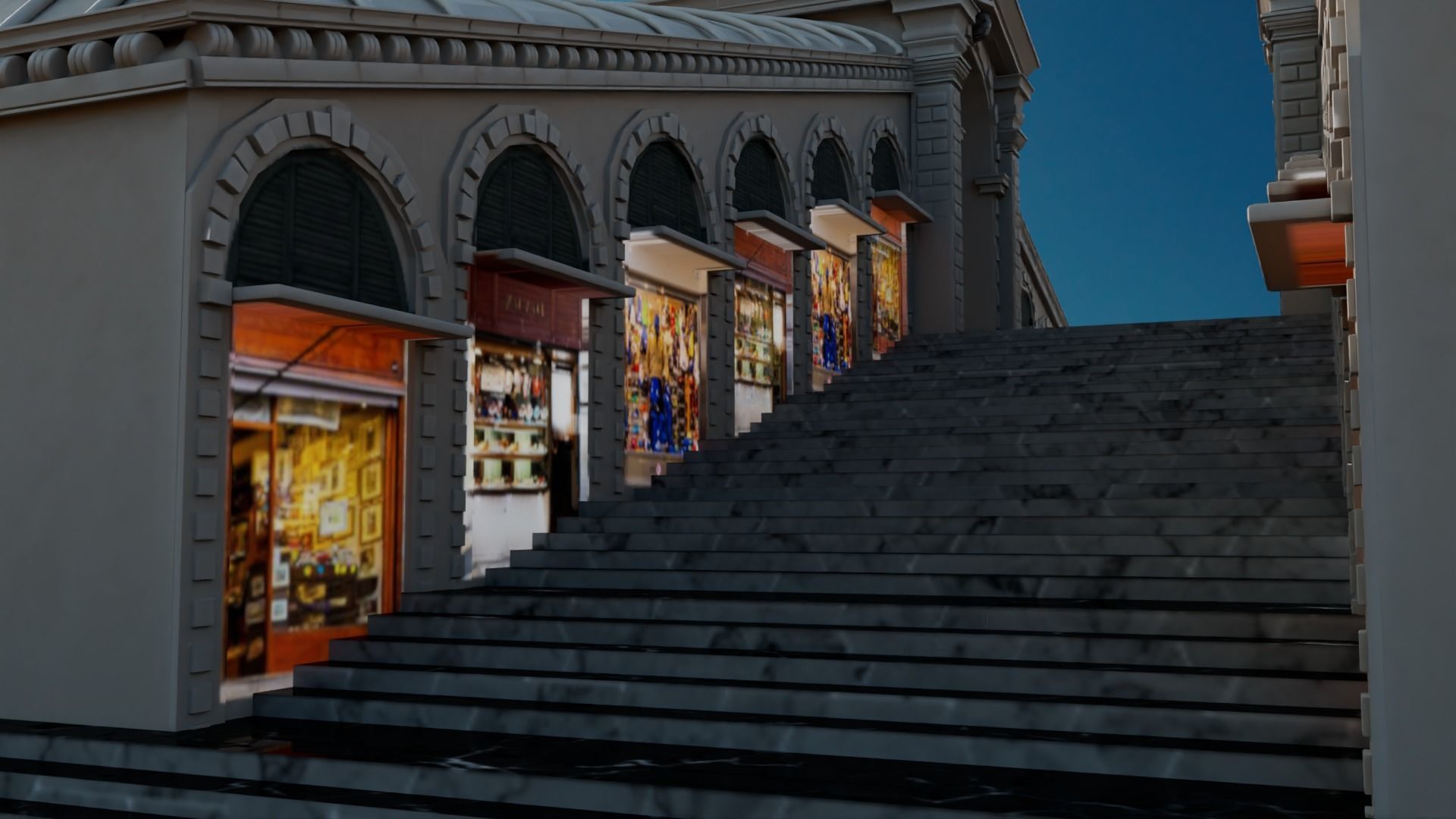 Rialto Bridge  Low-poly 3D model_9