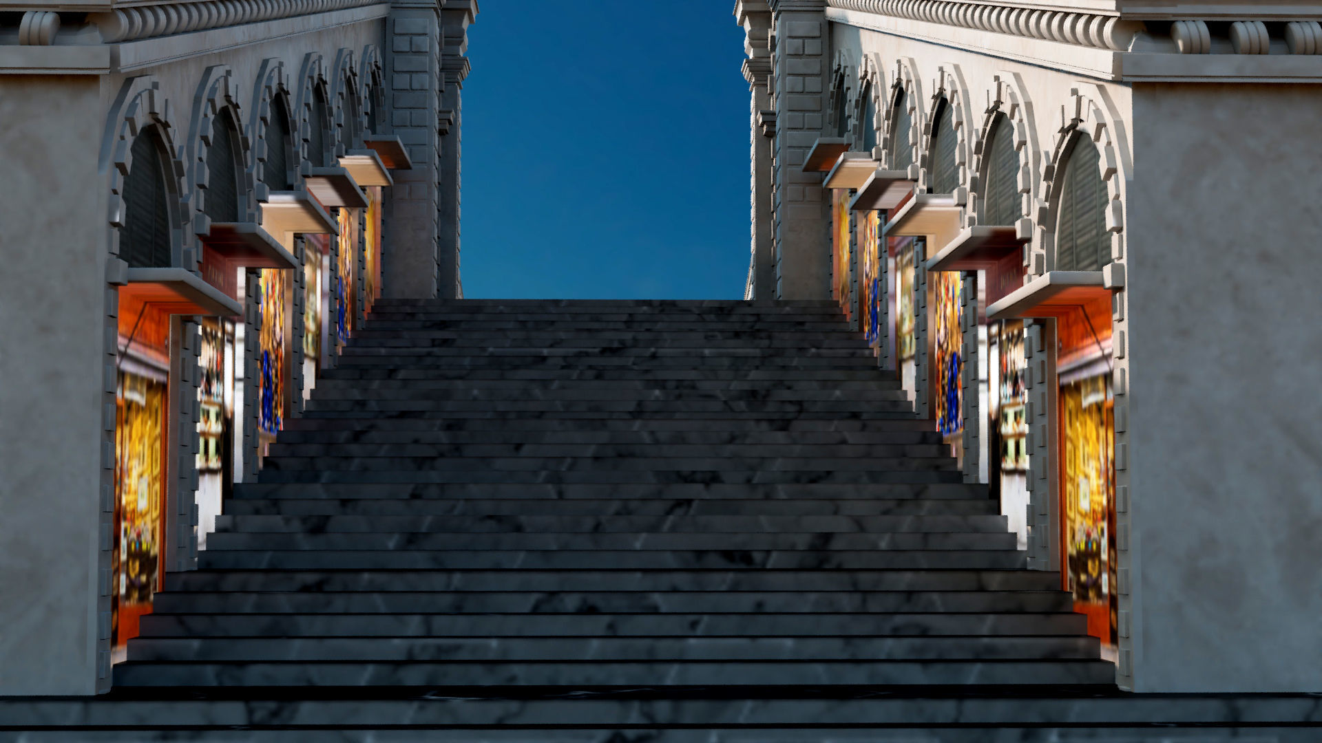 Rialto Bridge  Low-poly 3D model_7