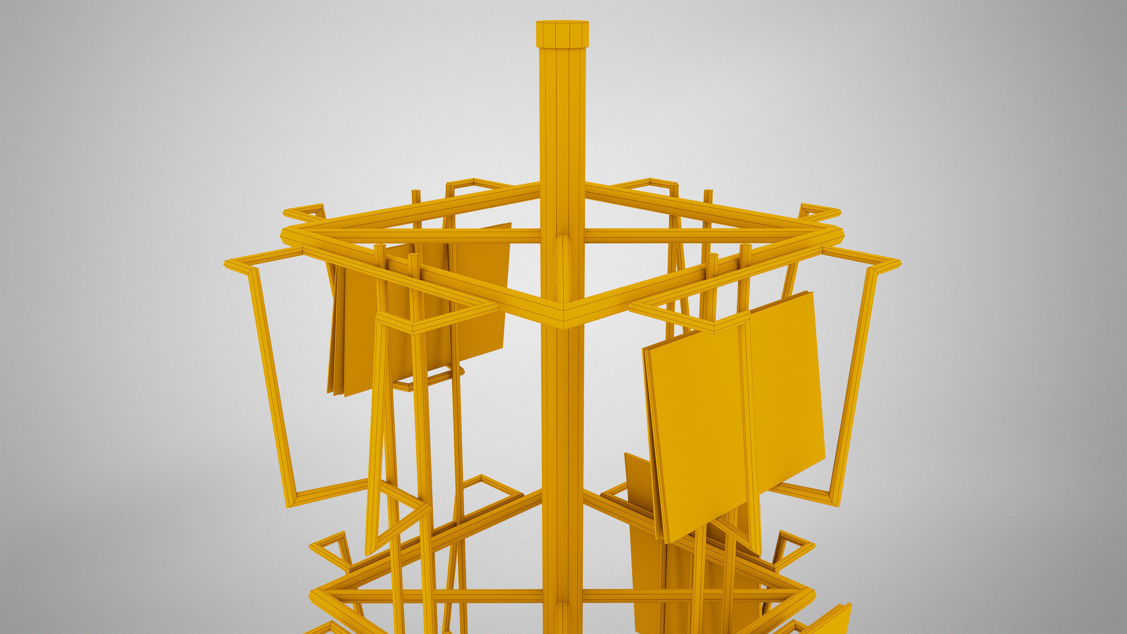 3D model Metal Postcard Display - Retro American Postcard Stand Rack VR ...