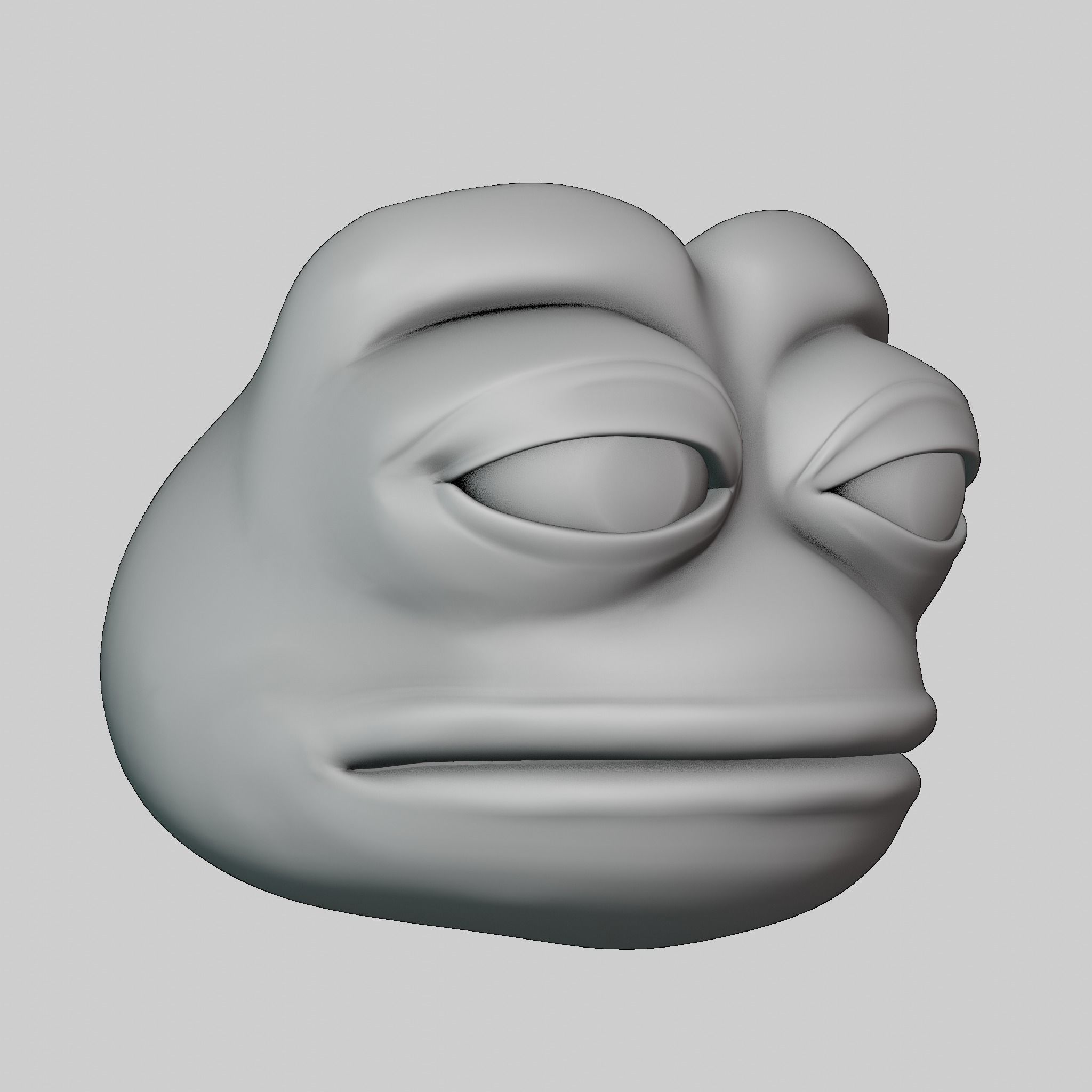 Pepe the Frog Meme Bundle - 5 Ready Expressions Model Low-poly 3D model_11