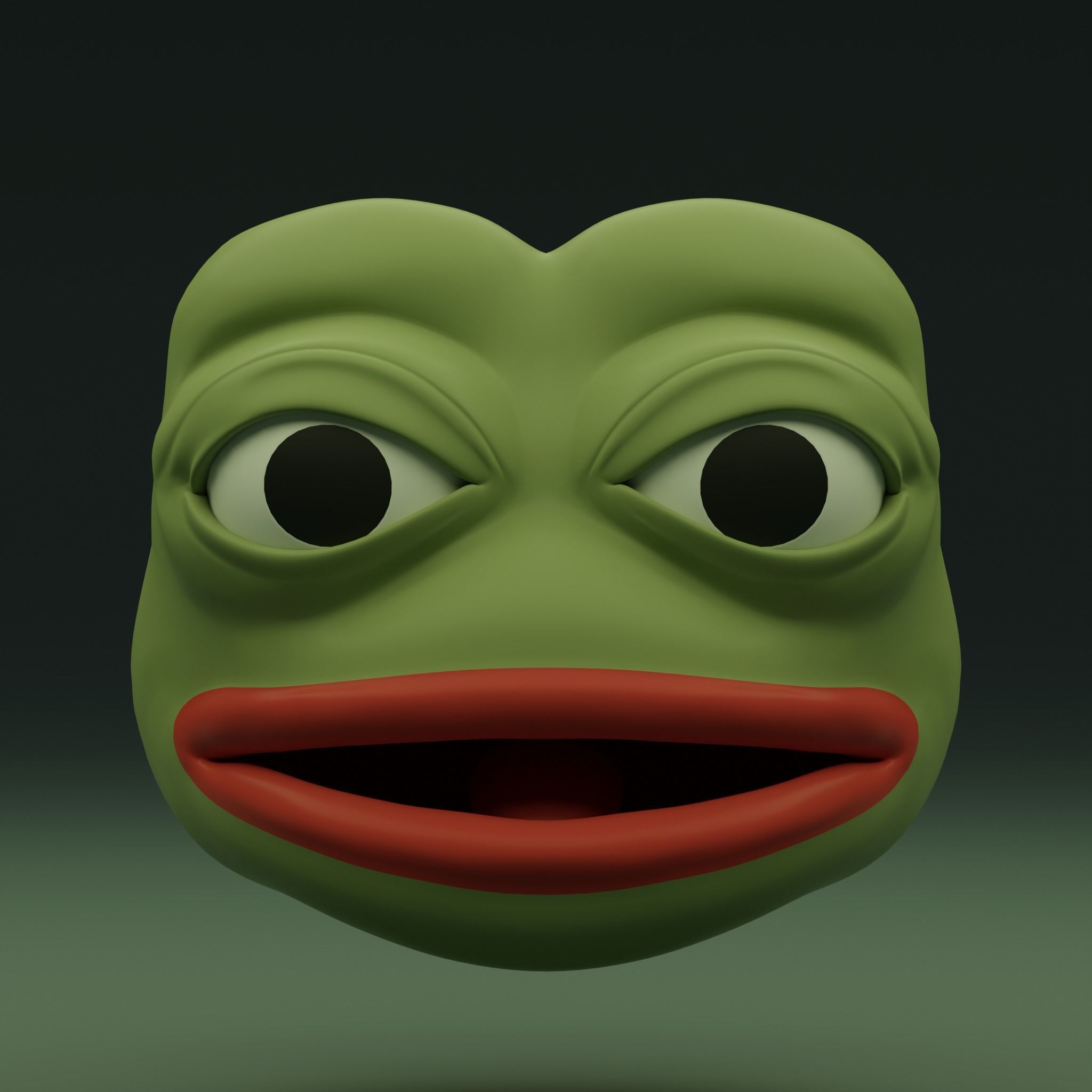 Pepe the Frog Meme Bundle - 5 Ready Expressions Model Low-poly 3D model_24