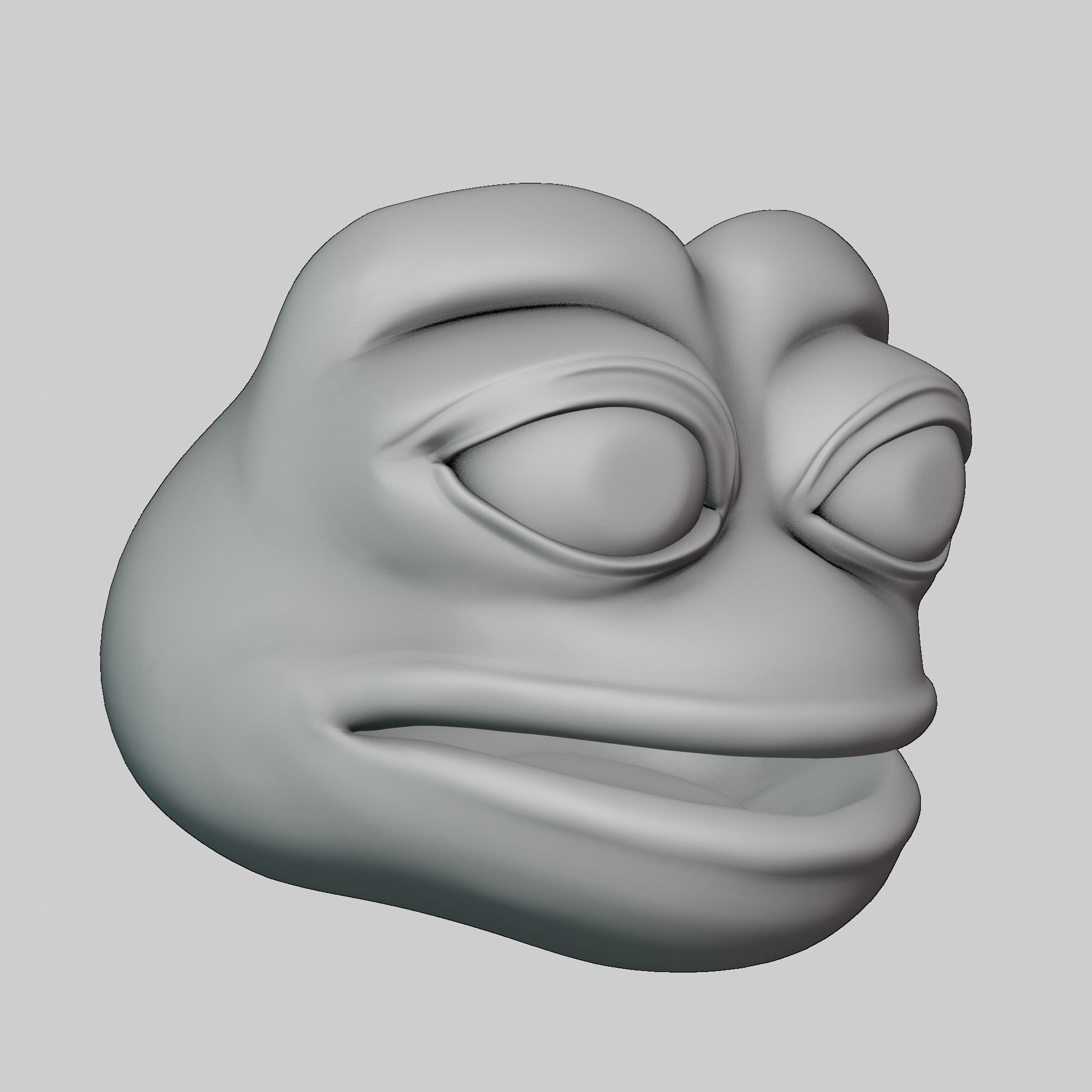 Pepe the Frog Meme Bundle - 5 Ready Expressions Model Low-poly 3D model_35