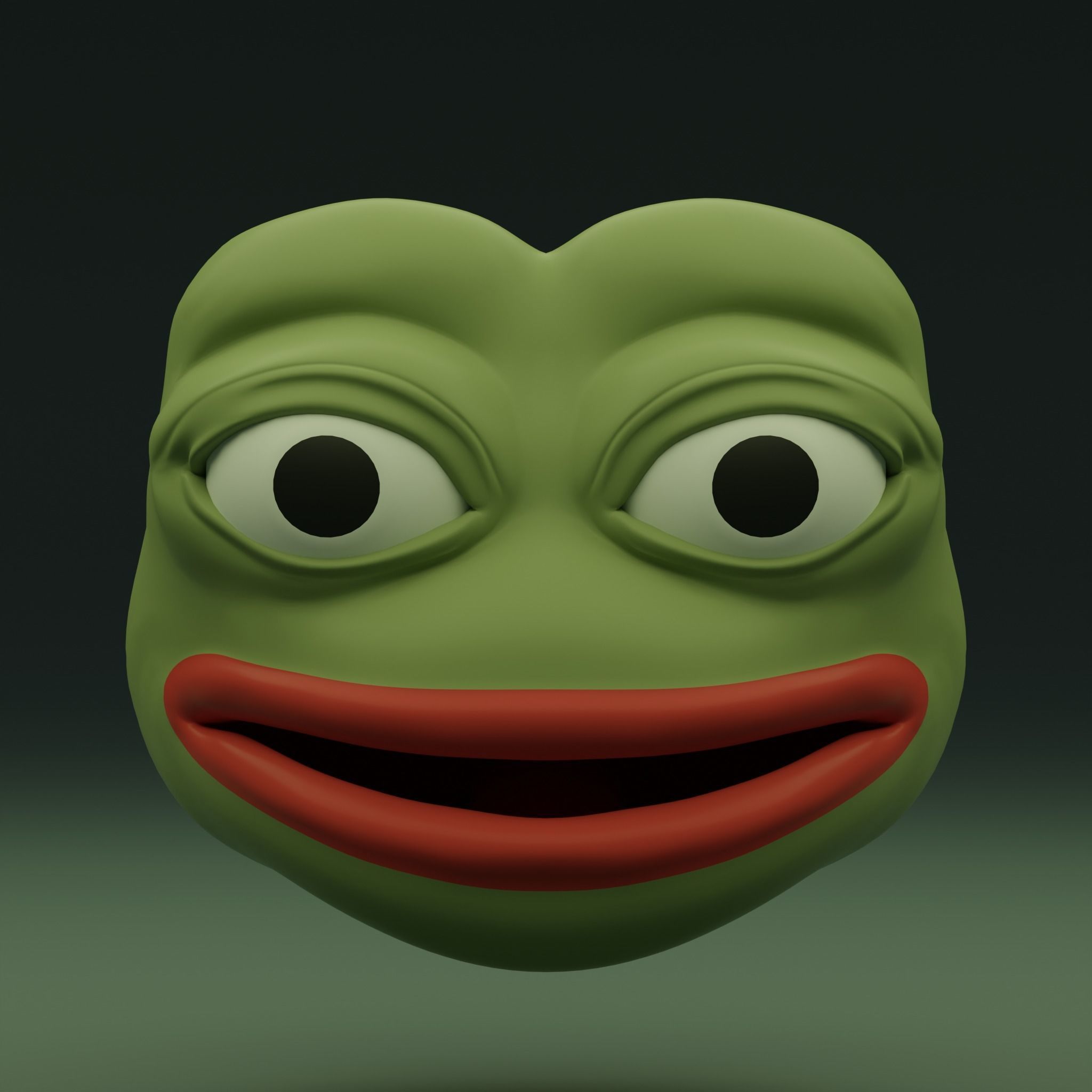 Pepe the Frog Meme Bundle - 5 Ready Expressions Model Low-poly 3D model_30
