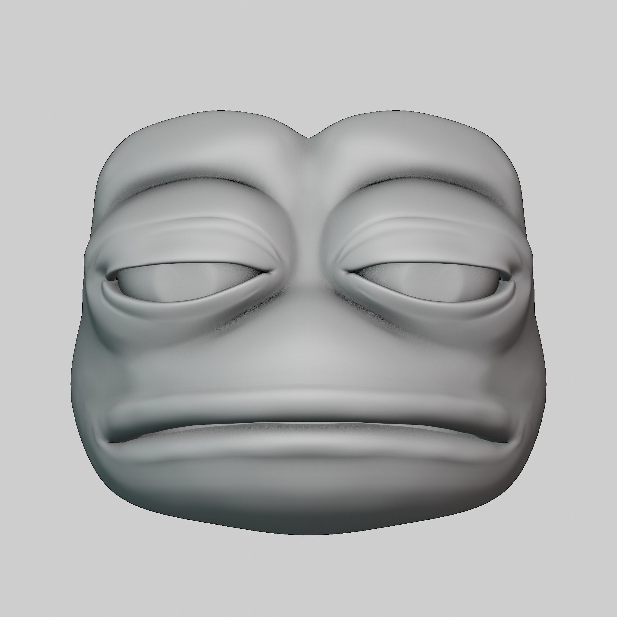 Pepe the Frog Meme Bundle - 5 Ready Expressions Model Low-poly 3D model_15