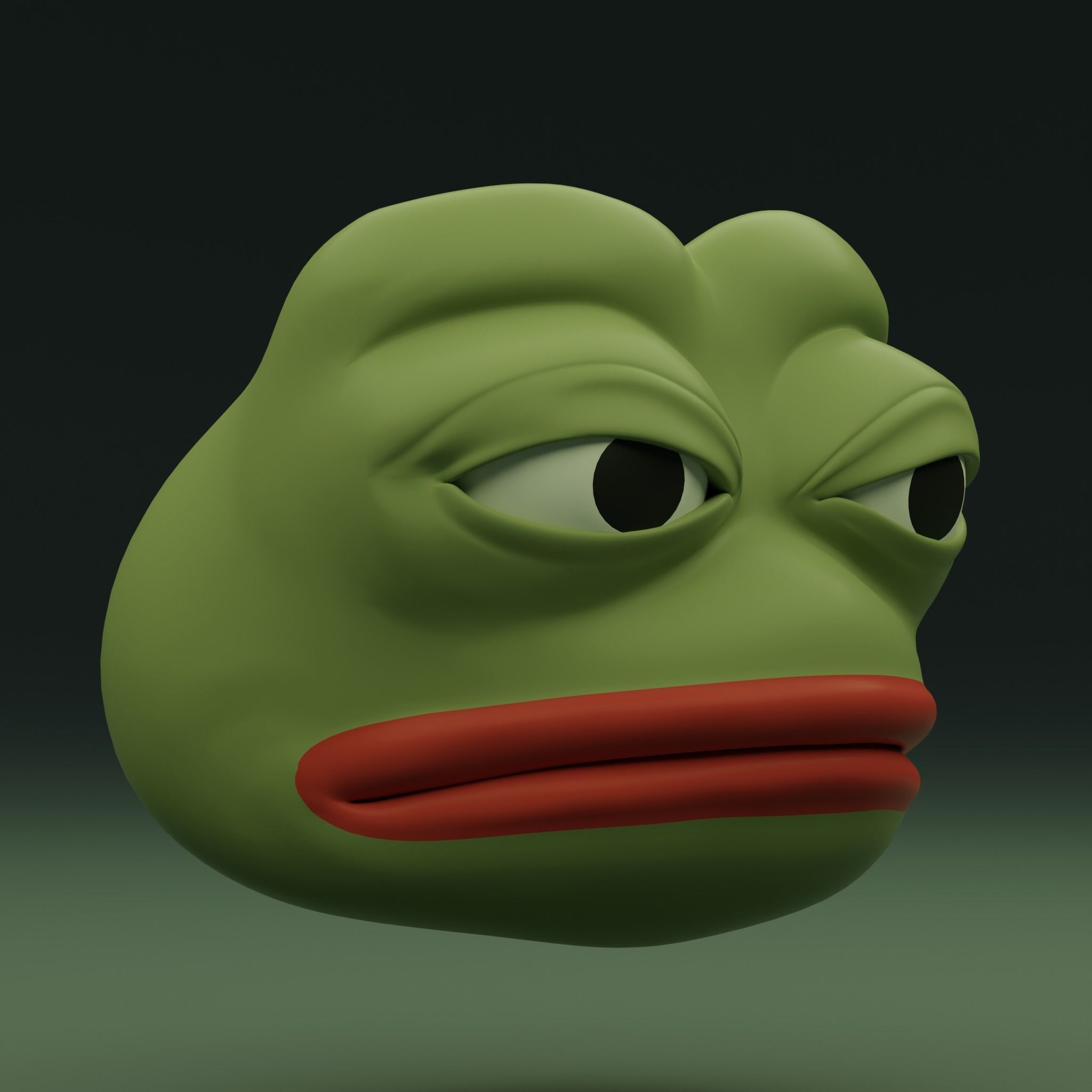 Pepe the Frog Meme Bundle - 5 Ready Expressions Model Low-poly 3D model_38