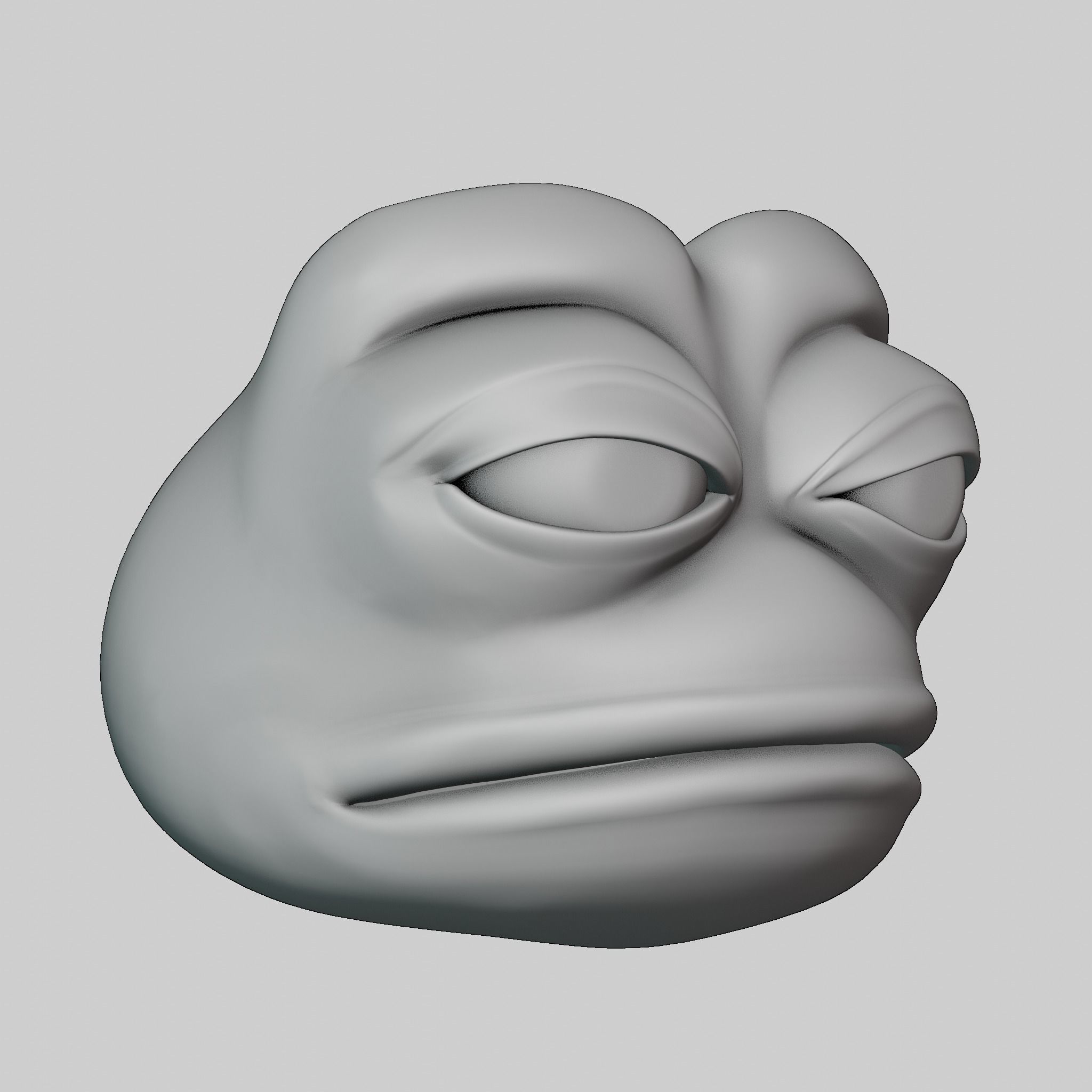 Pepe the Frog Meme Bundle - 5 Ready Expressions Model Low-poly 3D model_41