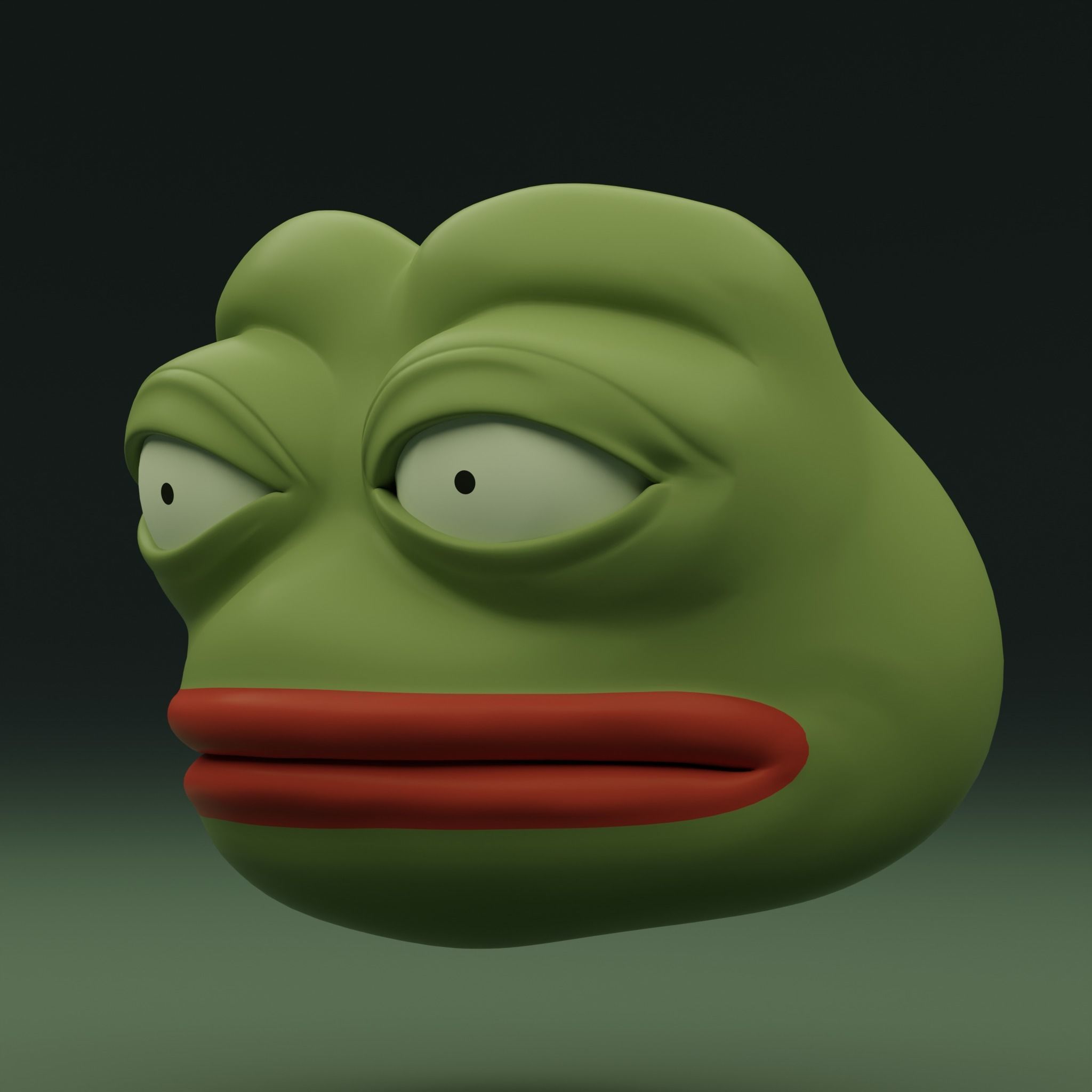 Pepe the Frog Meme Bundle - 5 Ready Expressions Model Low-poly 3D model_19