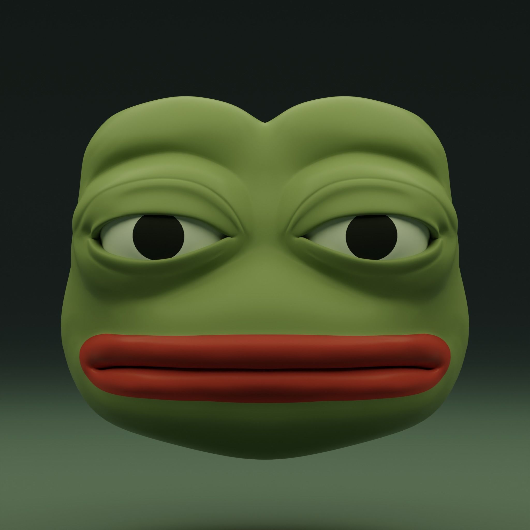 Pepe the Frog Meme Bundle - 5 Ready Expressions Model Low-poly 3D model_6