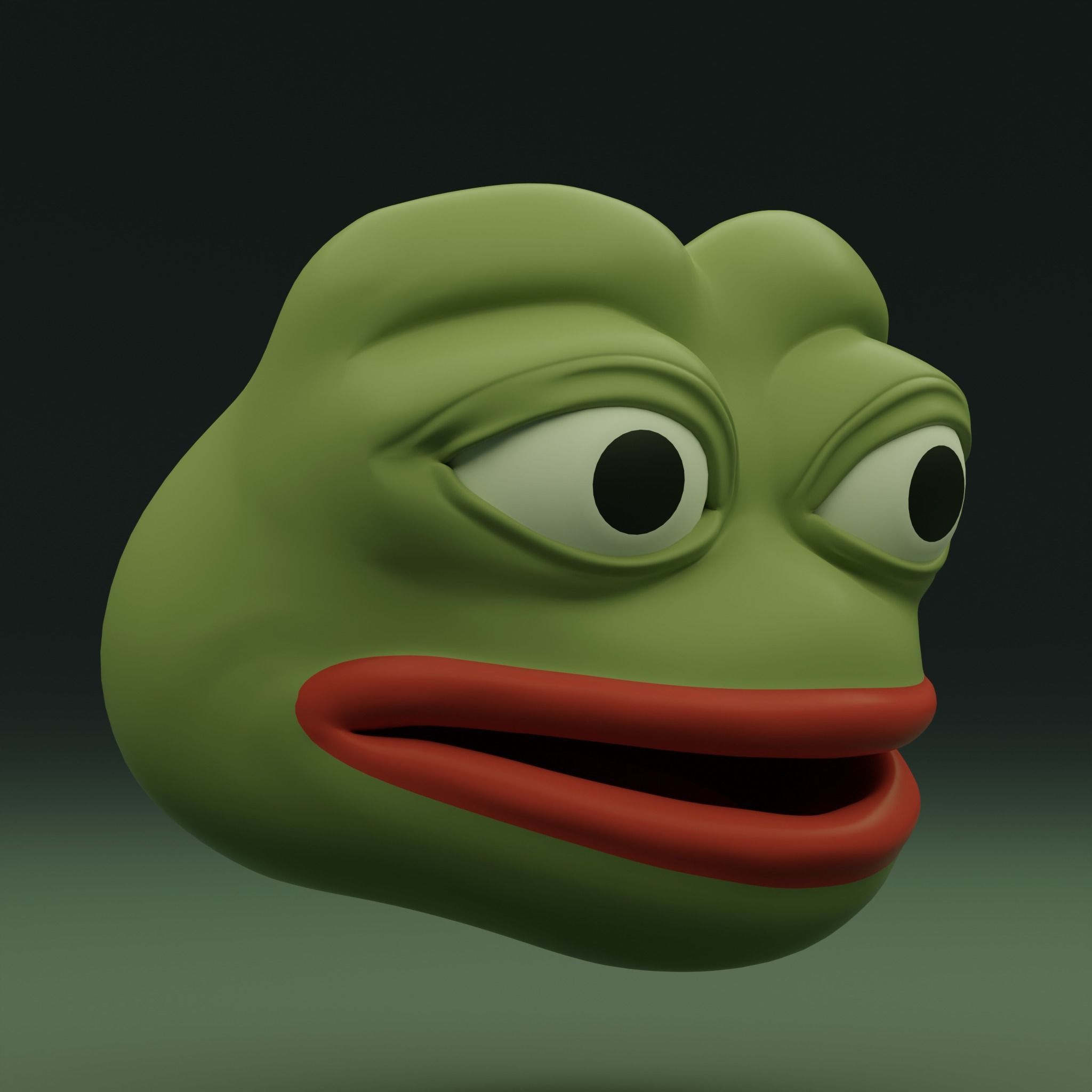 Pepe the Frog Meme Bundle - 5 Ready Expressions Model Low-poly 3D model_32
