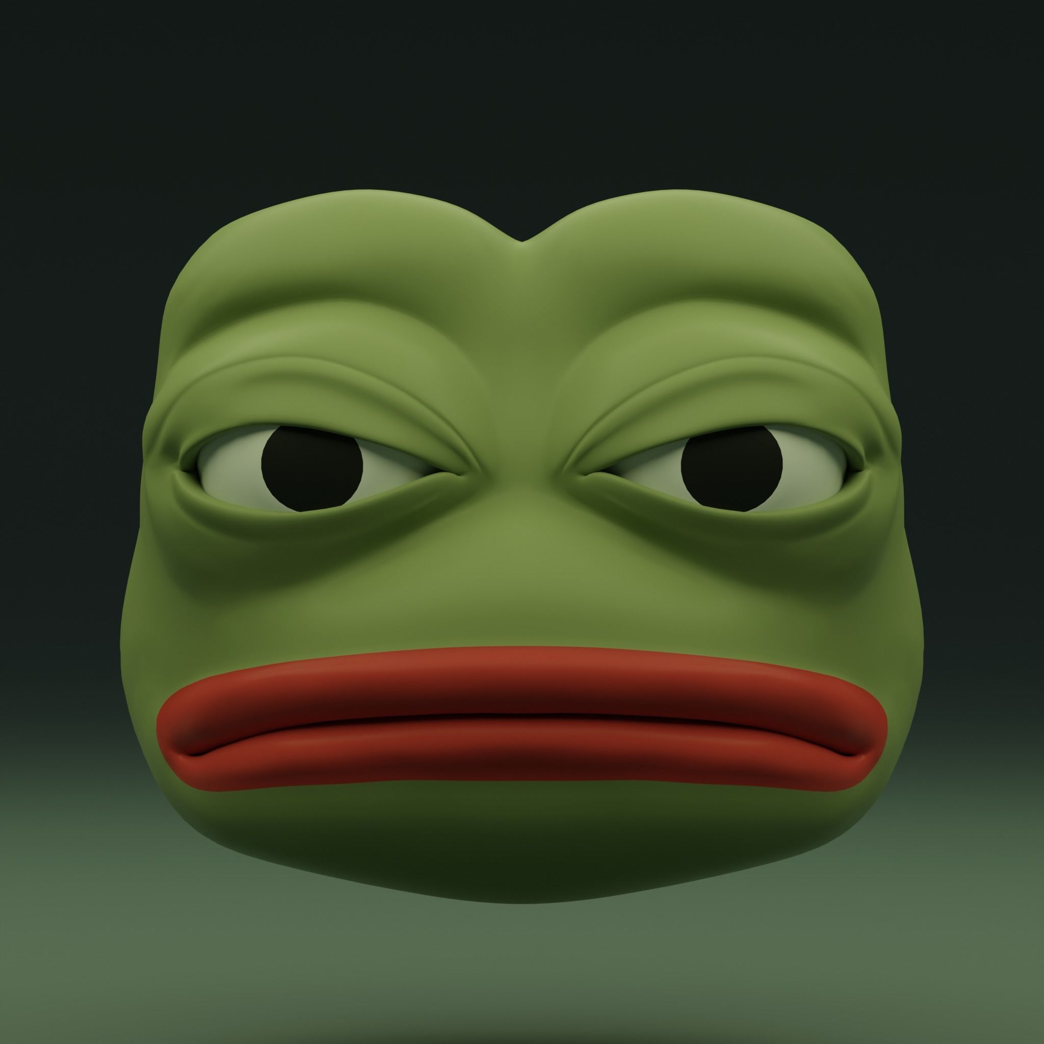 Pepe the Frog Meme Bundle - 5 Ready Expressions Model Low-poly 3D model_36