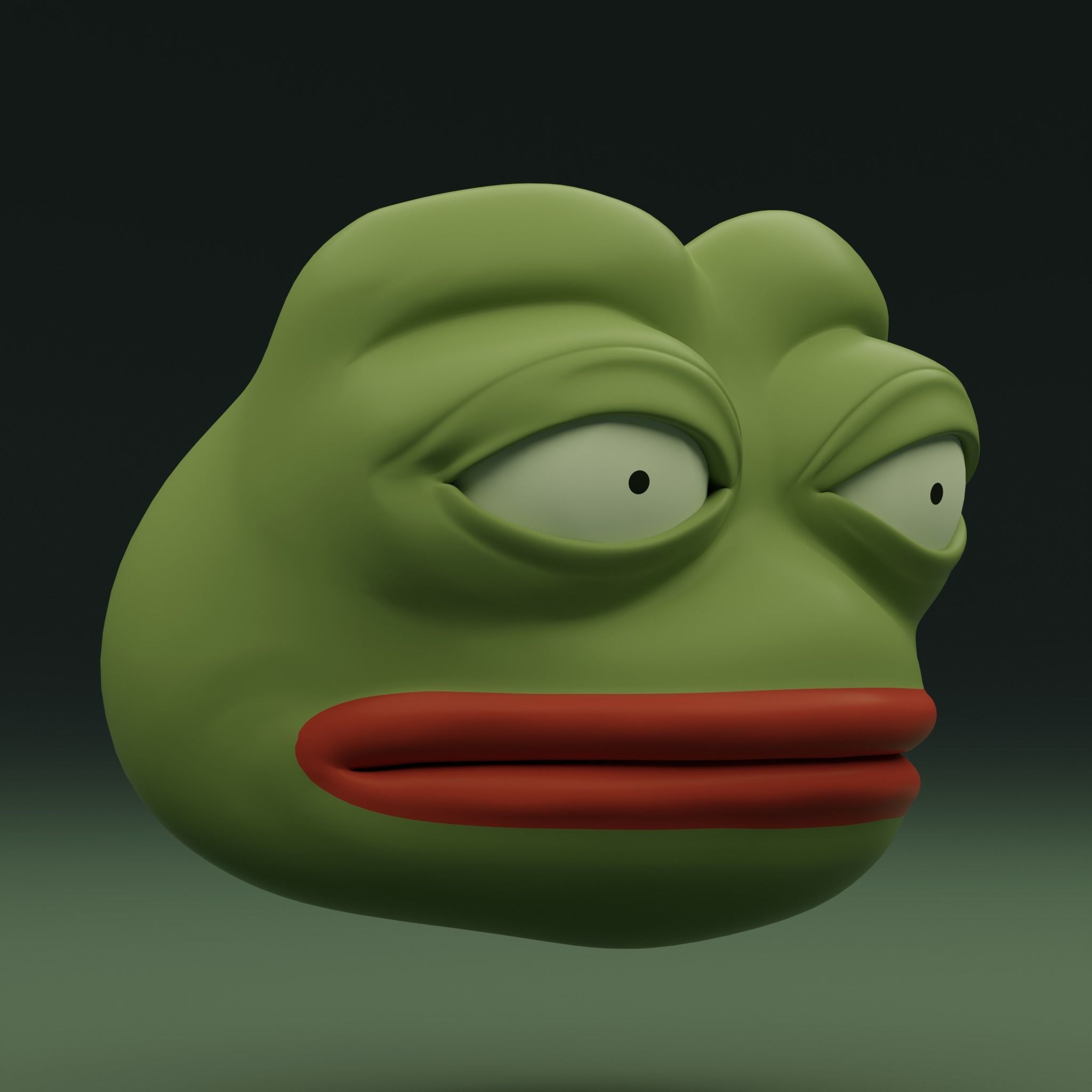 Pepe the Frog Meme Bundle - 5 Ready Expressions Model Low-poly 3D model_20