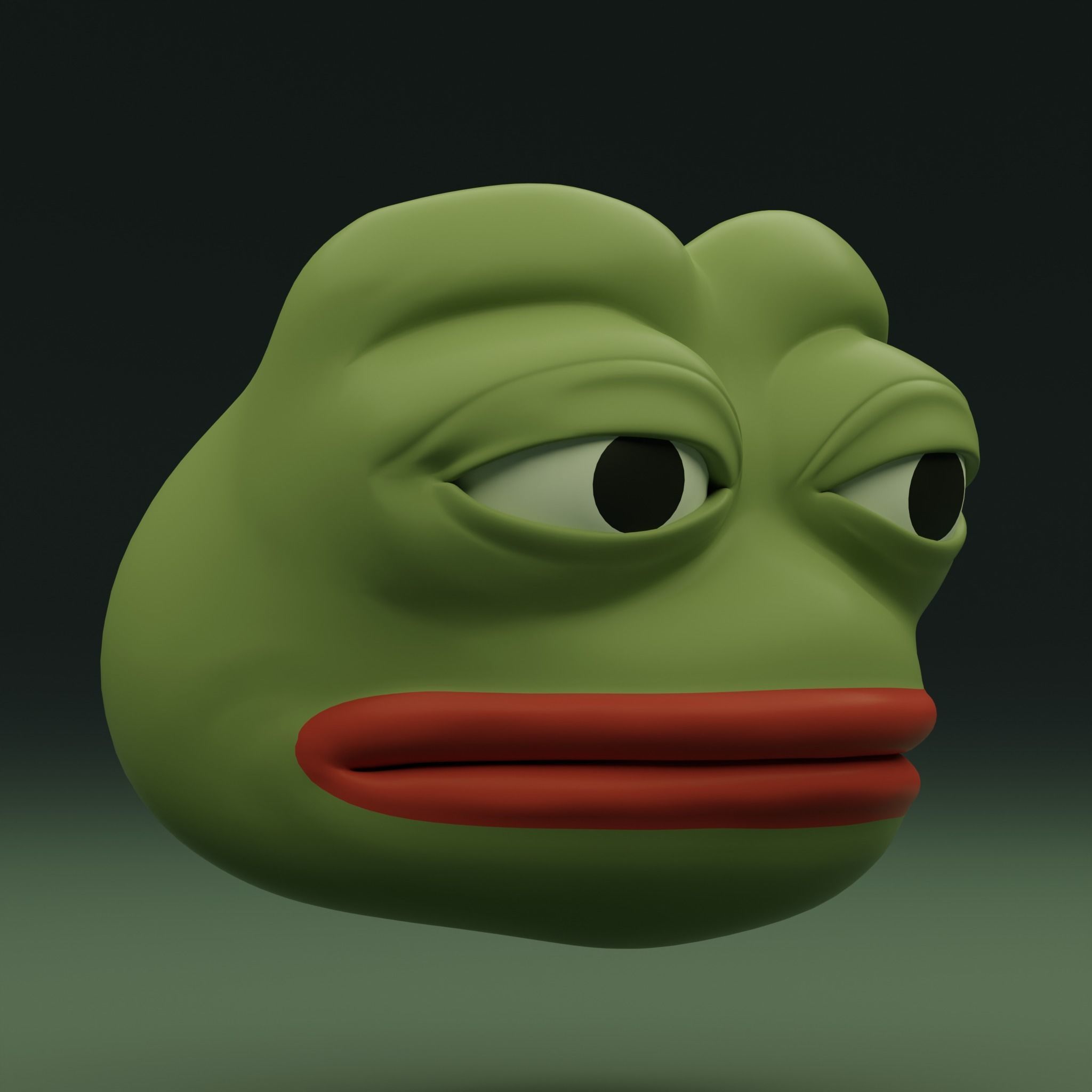 Pepe the Frog Meme Bundle - 5 Ready Expressions Model Low-poly 3D model_8