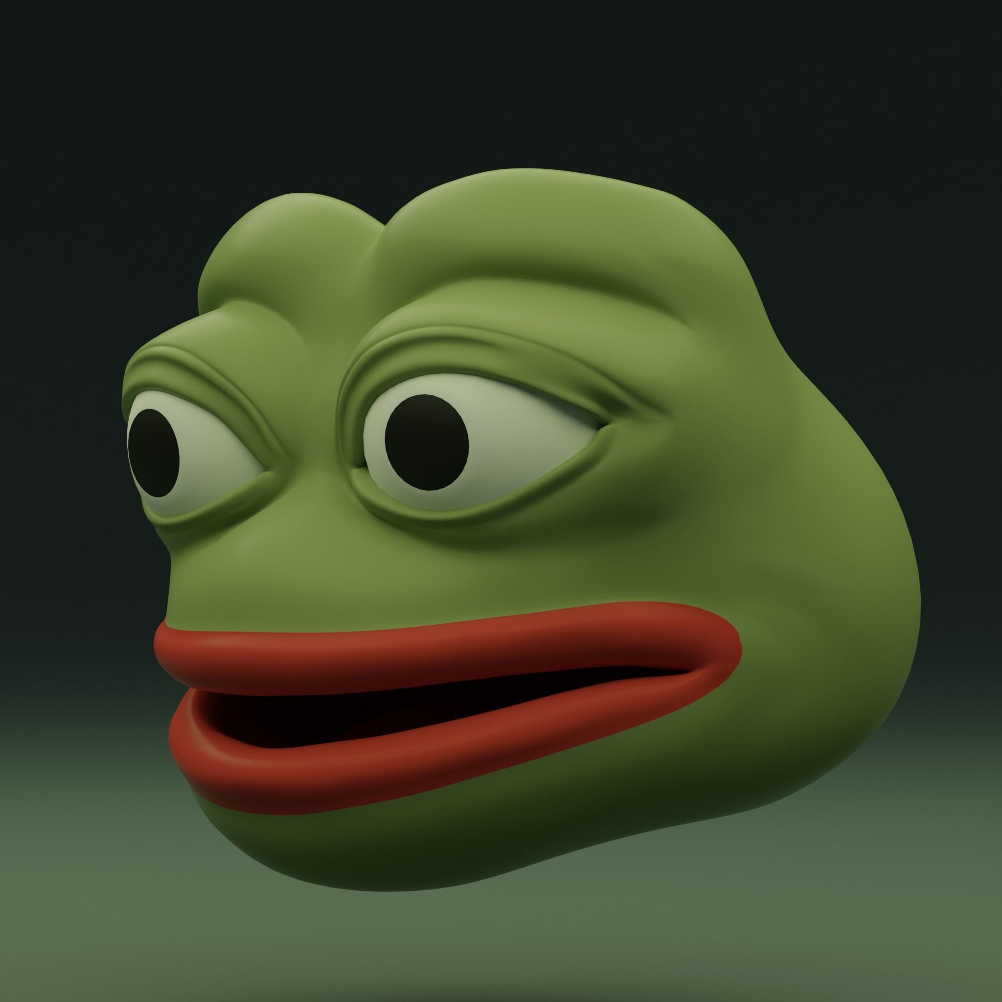 Pepe the Frog Meme Bundle - 5 Ready Expressions Model Low-poly 3D model_31