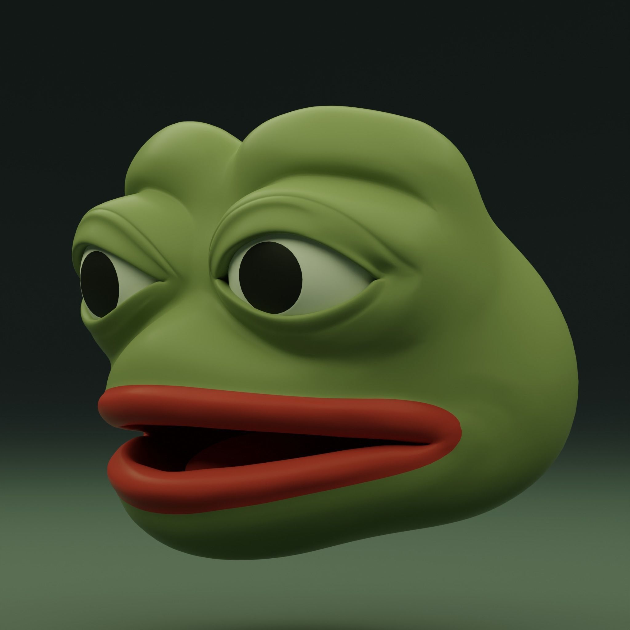 Pepe the Frog Meme Bundle - 5 Ready Expressions Model Low-poly 3D model_25
