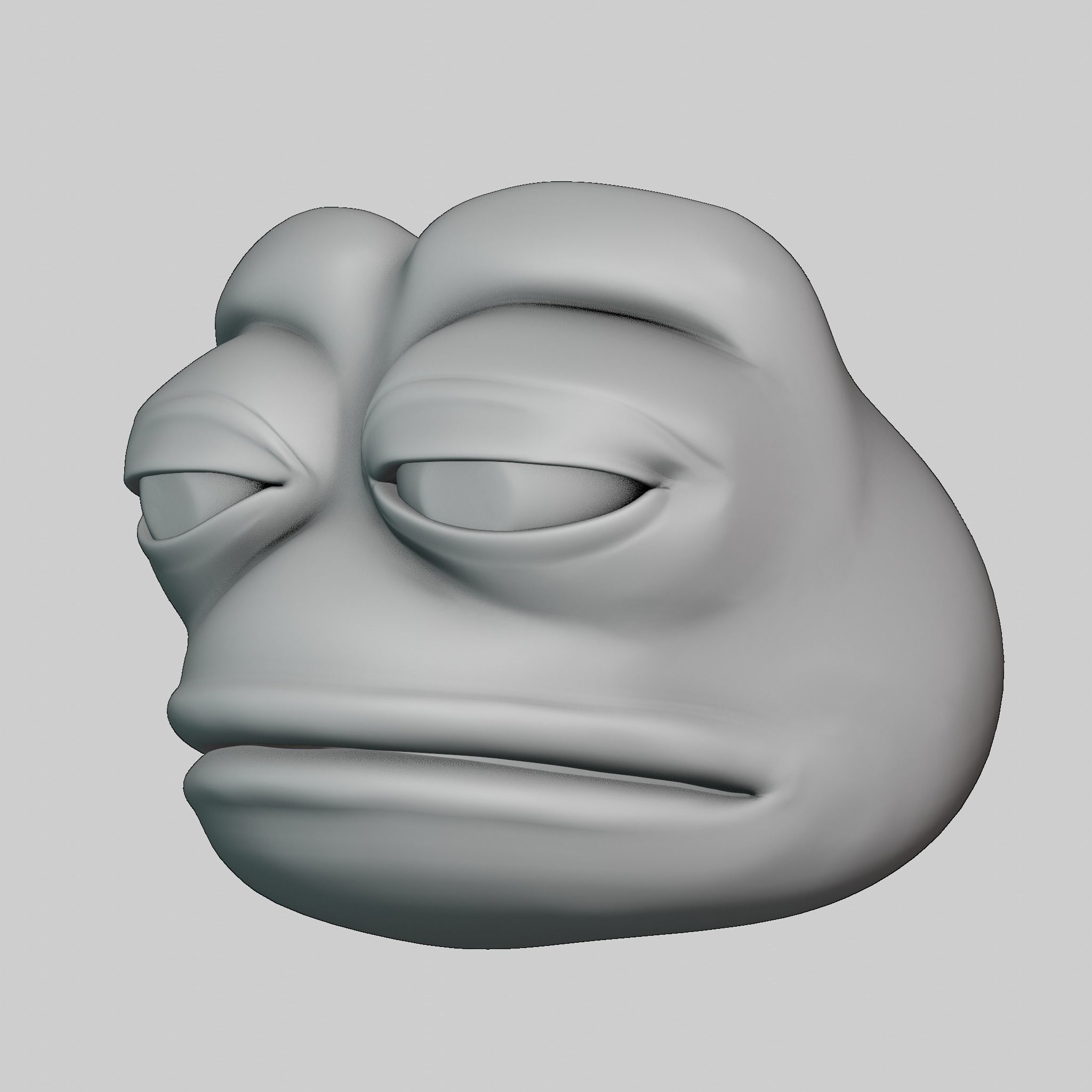 Pepe the Frog Meme Bundle - 5 Ready Expressions Model Low-poly 3D model_16