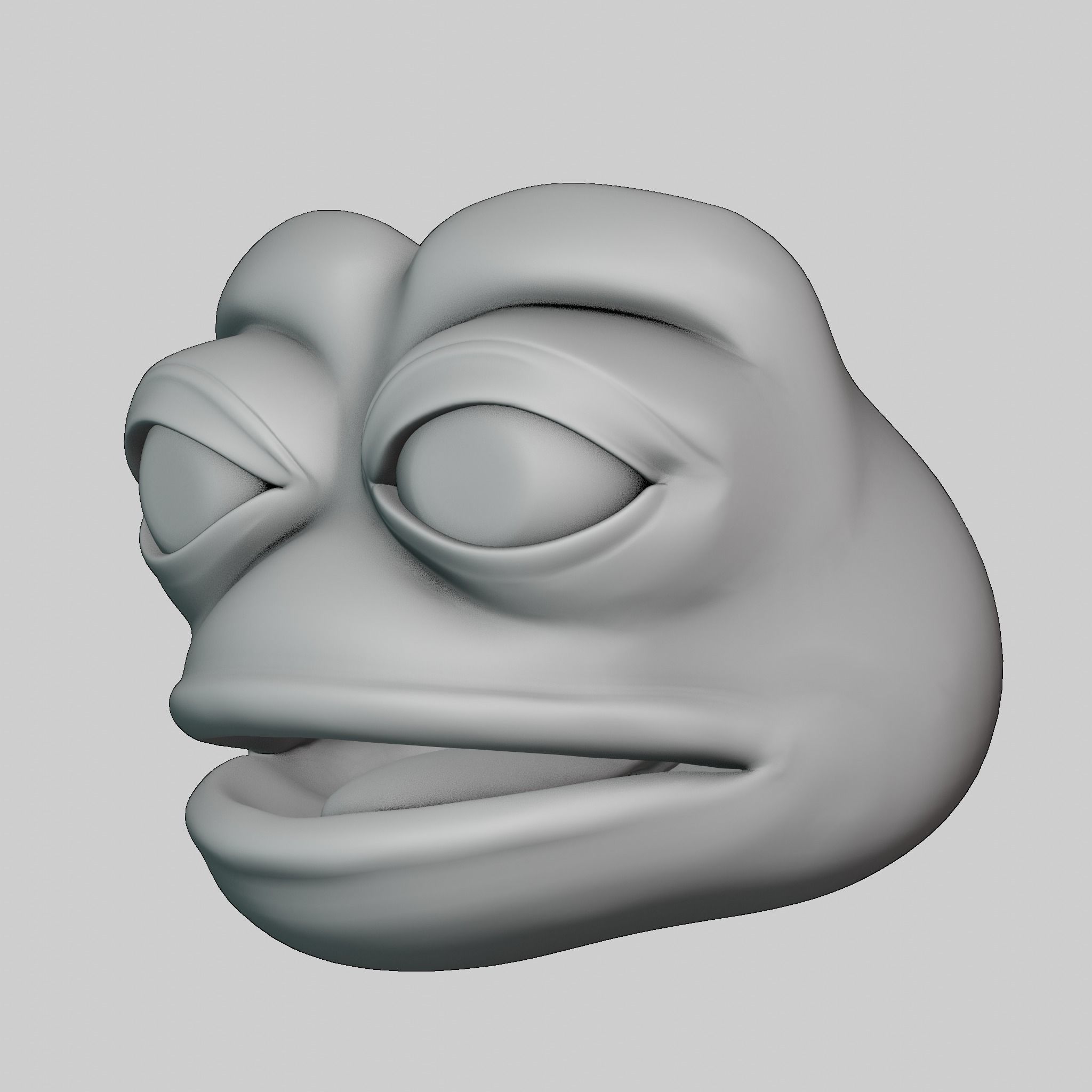 Pepe the Frog Meme Bundle - 5 Ready Expressions Model Low-poly 3D model_28