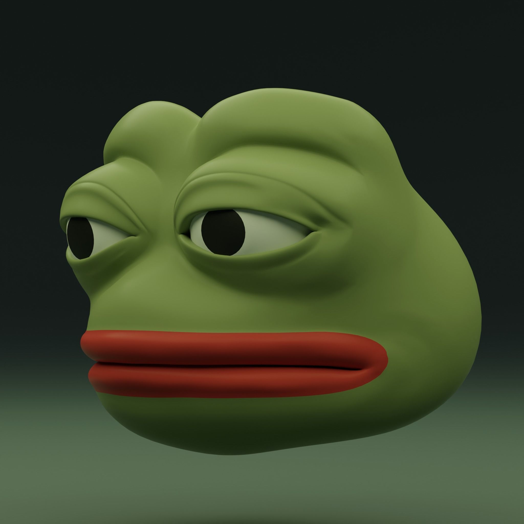 Pepe the Frog Meme Bundle - 5 Ready Expressions Model Low-poly 3D model_7