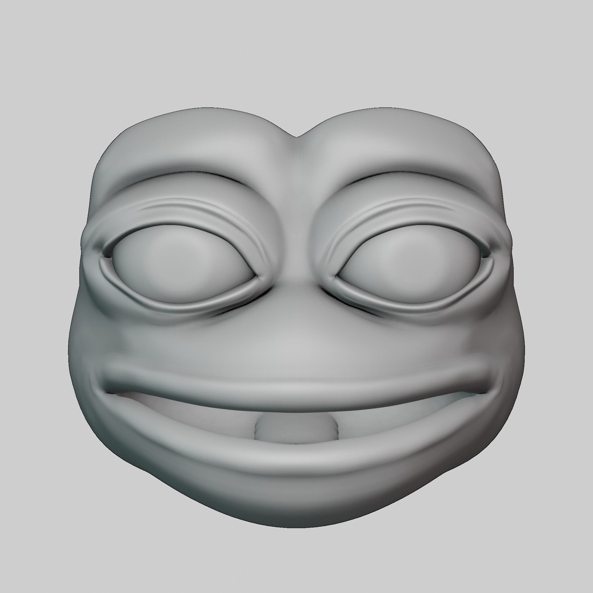 Pepe the Frog Meme Bundle - 5 Ready Expressions Model Low-poly 3D model_33