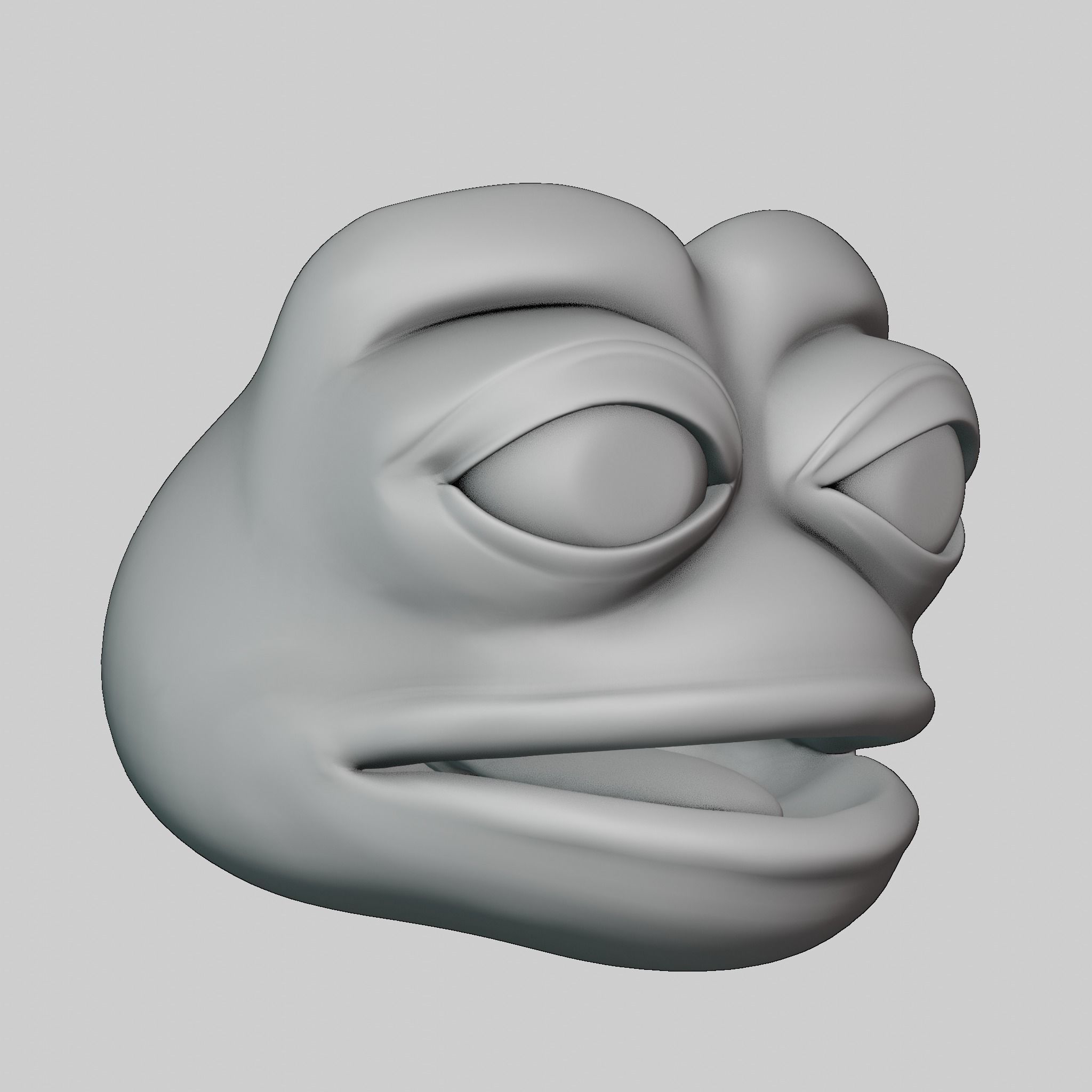 Pepe the Frog Meme Bundle - 5 Ready Expressions Model Low-poly 3D model_29