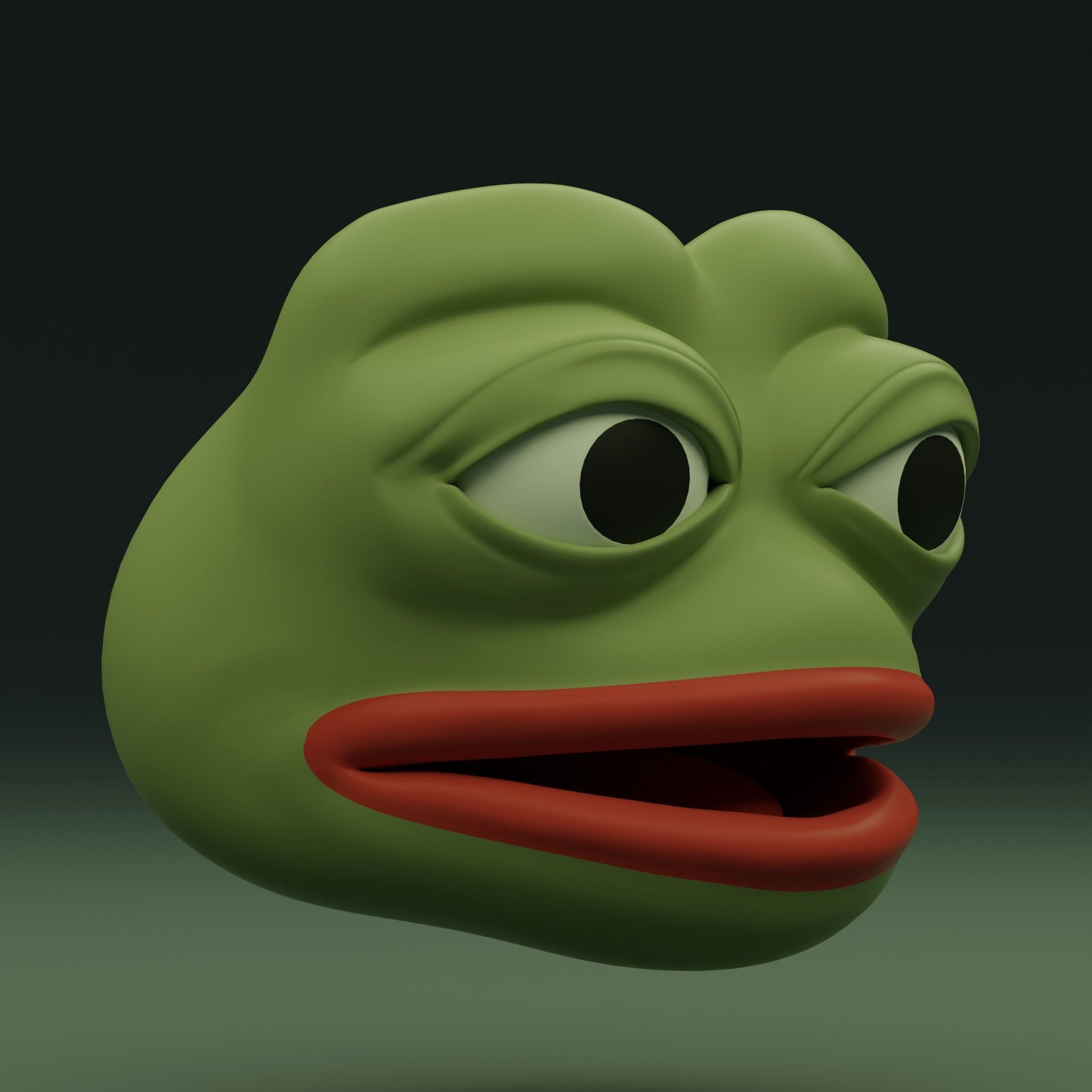 Pepe the Frog Meme Bundle - 5 Ready Expressions Model Low-poly 3D model_26