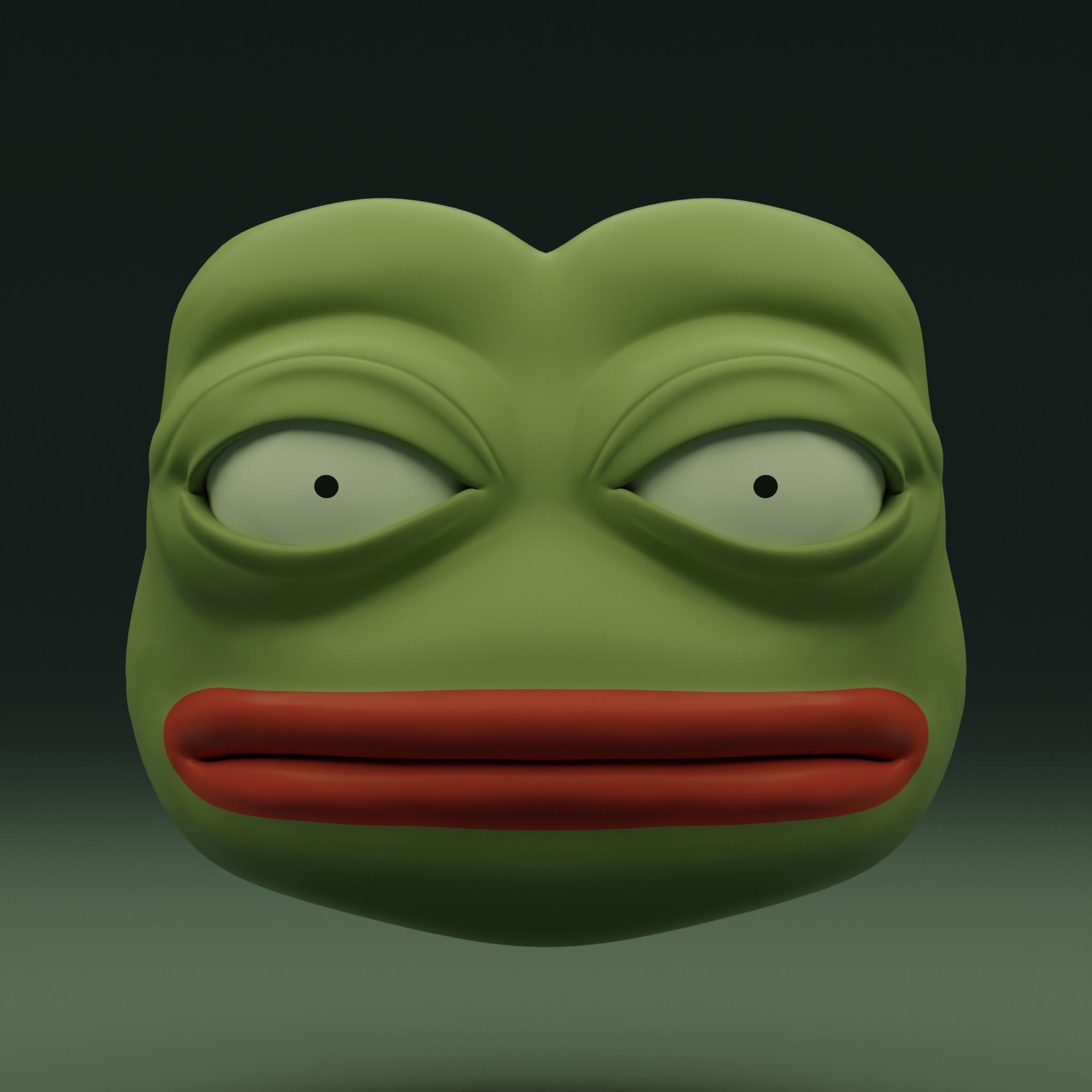 Pepe the Frog Meme Bundle - 5 Ready Expressions Model Low-poly 3D model_18
