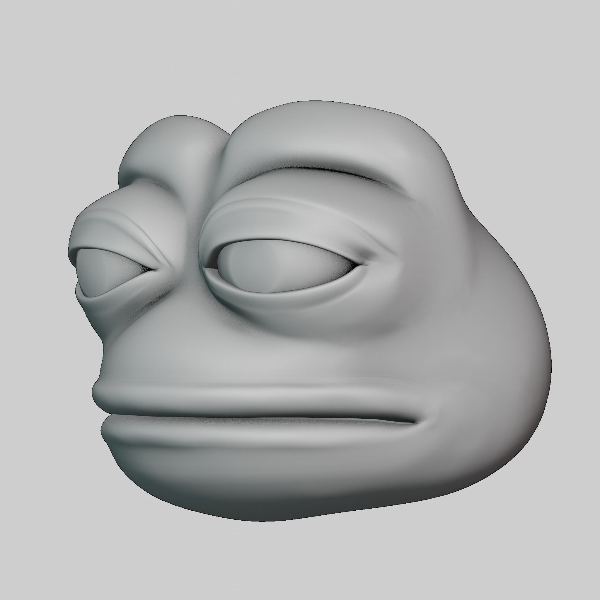 Pepe the Frog Meme Bundle - 5 Ready Expressions Model Low-poly 3D model_10