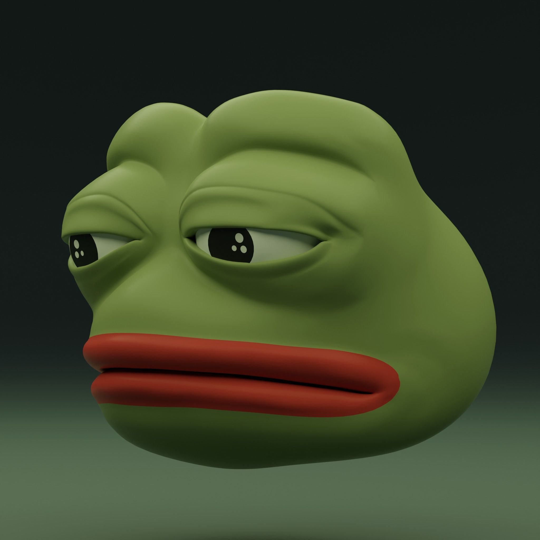 Pepe the Frog Meme Bundle - 5 Ready Expressions Model Low-poly 3D model_13