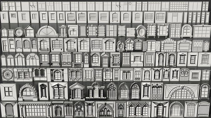 Windows Collection - 150 pieces 3D model 2