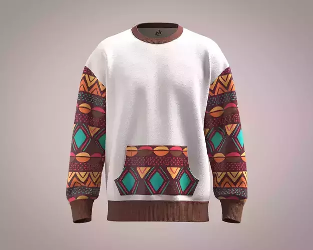 Mens Printed Sleeve Sweatshirt