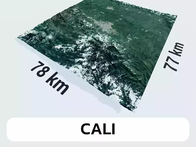 Cali Colombia City Landscape 3D Model