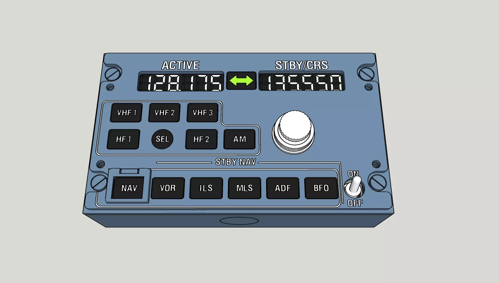 A320 or A330 RMP control panel 3D print model_0