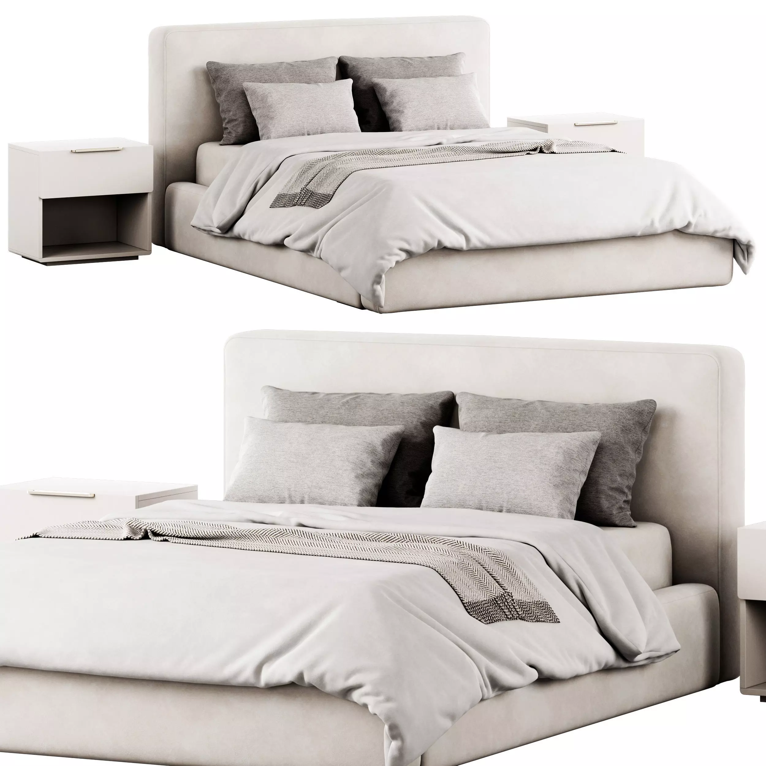 Cigar Ankara Queen Bed by article 3D model