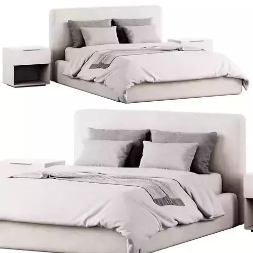 Cigar Ankara Queen Bed by article 3D model