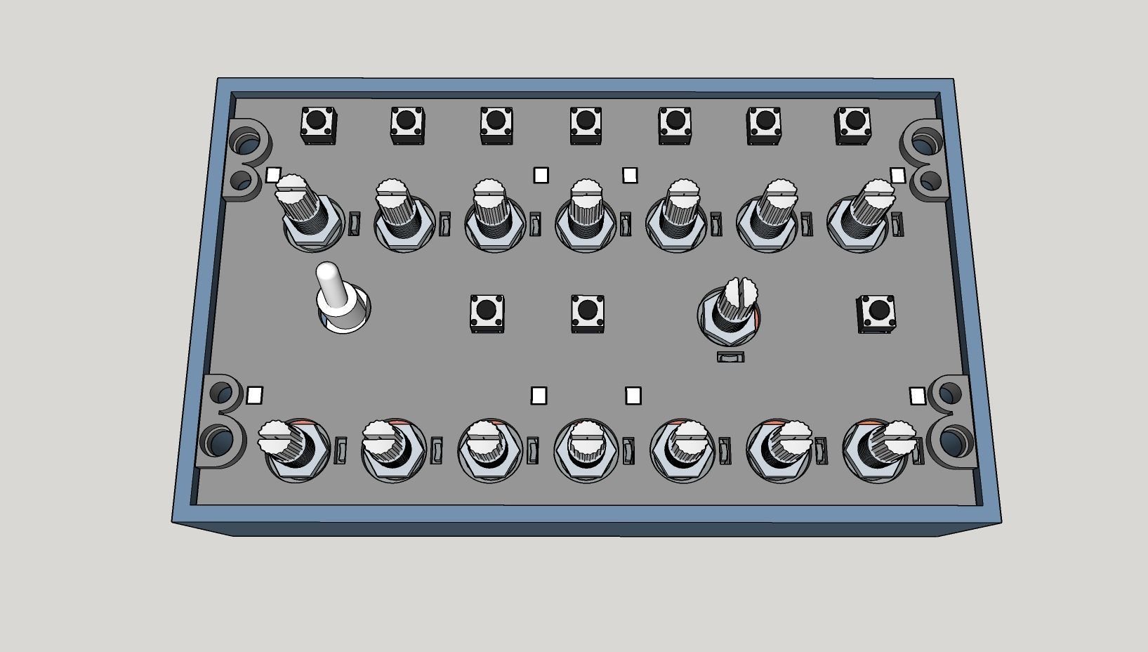 A320 ACP control panel 3D print model_2