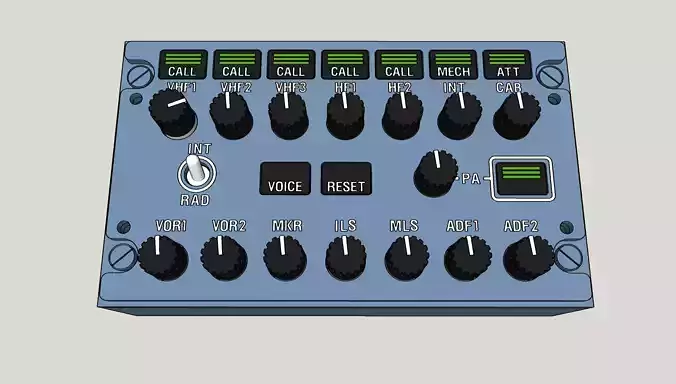 A320 ACP control panel 3D print model