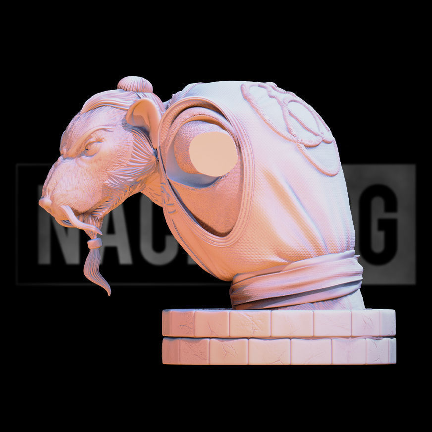 Fan Art Splinter from TMNT - Bust Version 3D print model_2