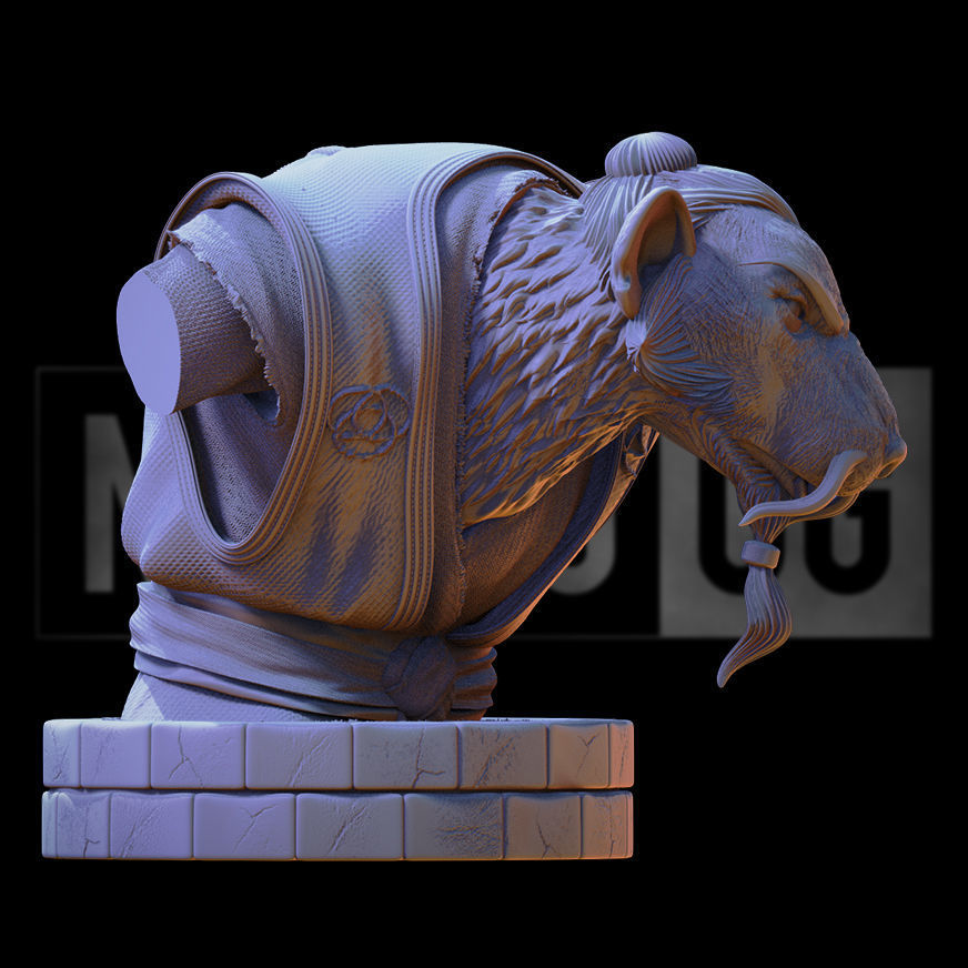 Fan Art Splinter from TMNT - Bust Version 3D print model_4