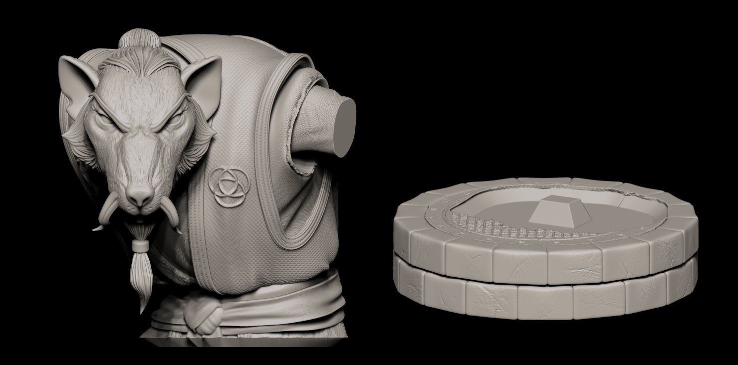 Fan Art Splinter from TMNT - Bust Version 3D print model_6