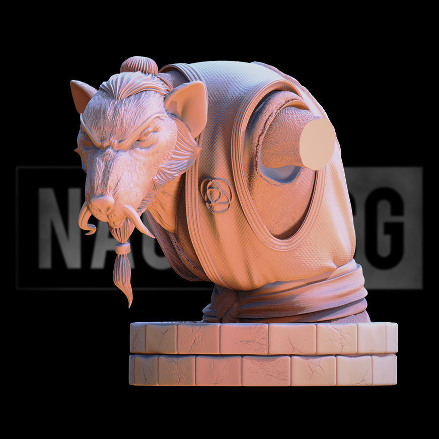 Fan Art Splinter from TMNT - Bust Version 3D print model_1