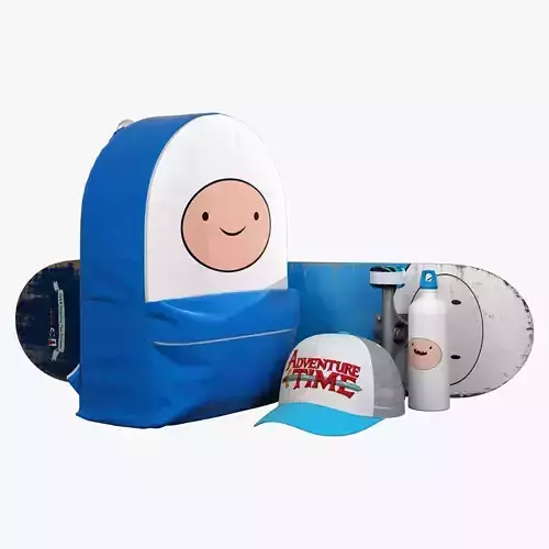 decorative set cartoon blue