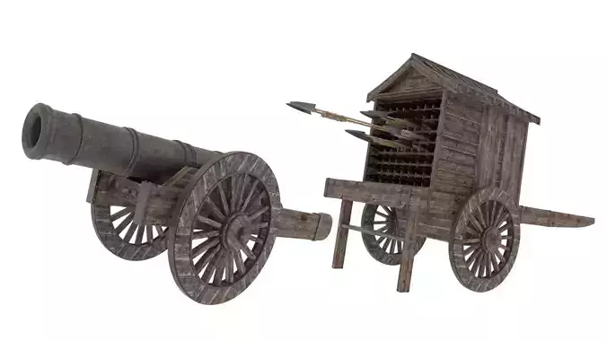 Ancient artillery Shenji Arrow 3D model
