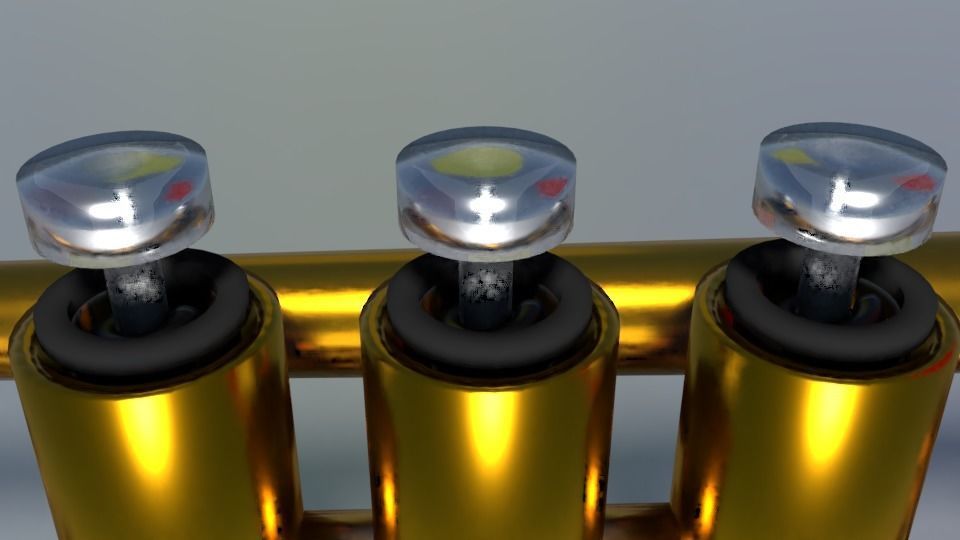 trumpet Low-poly 3D model_5