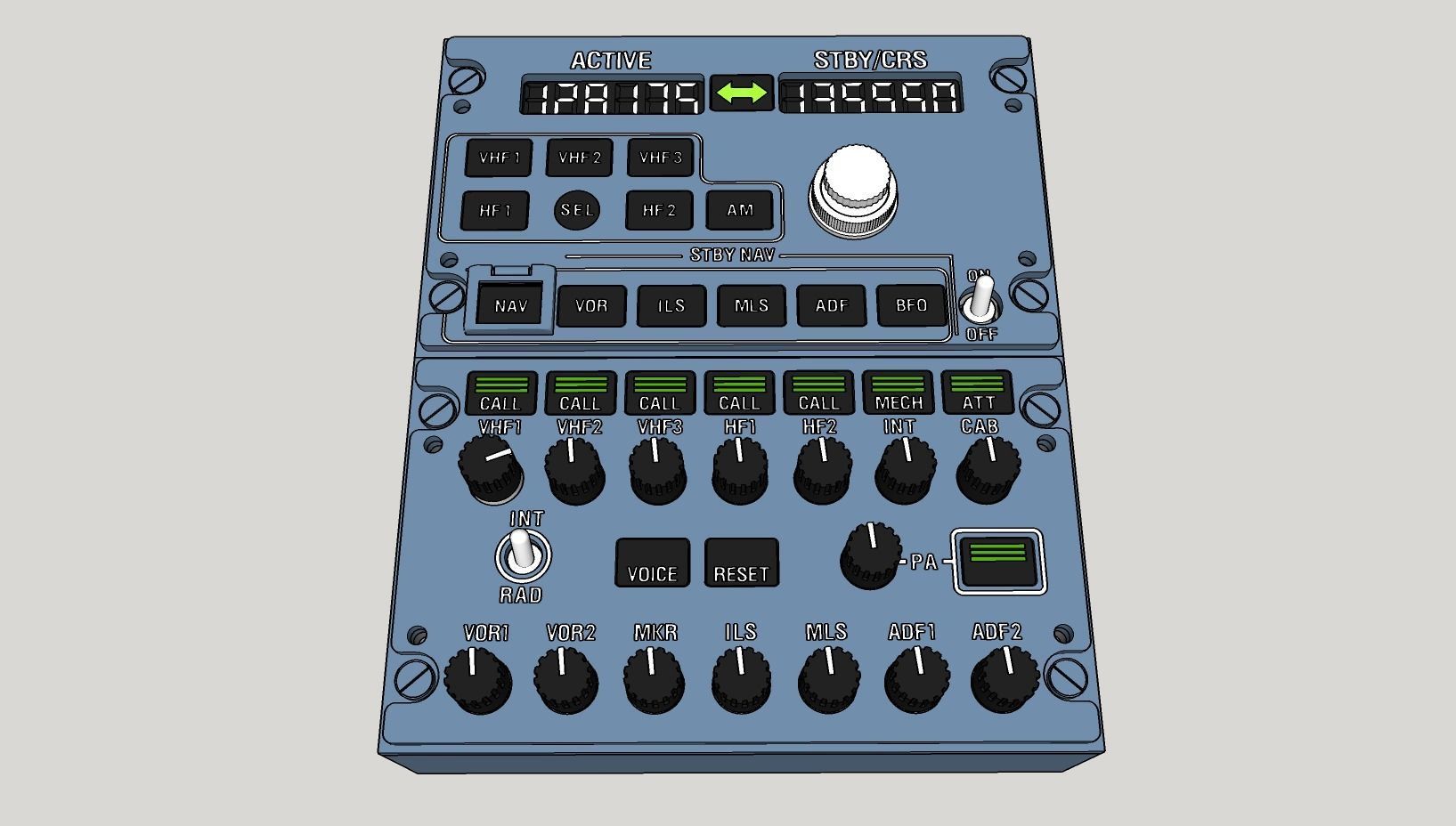 A320 RMP and ACP panels 3D print model_1